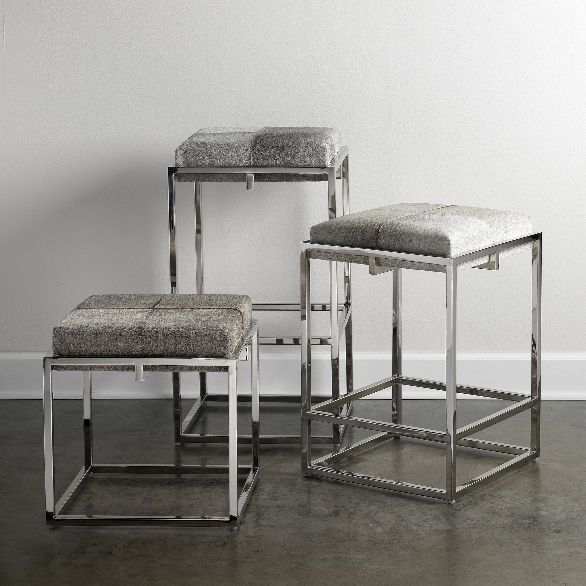 Shelby Hide Counter Stool by Jamie Young