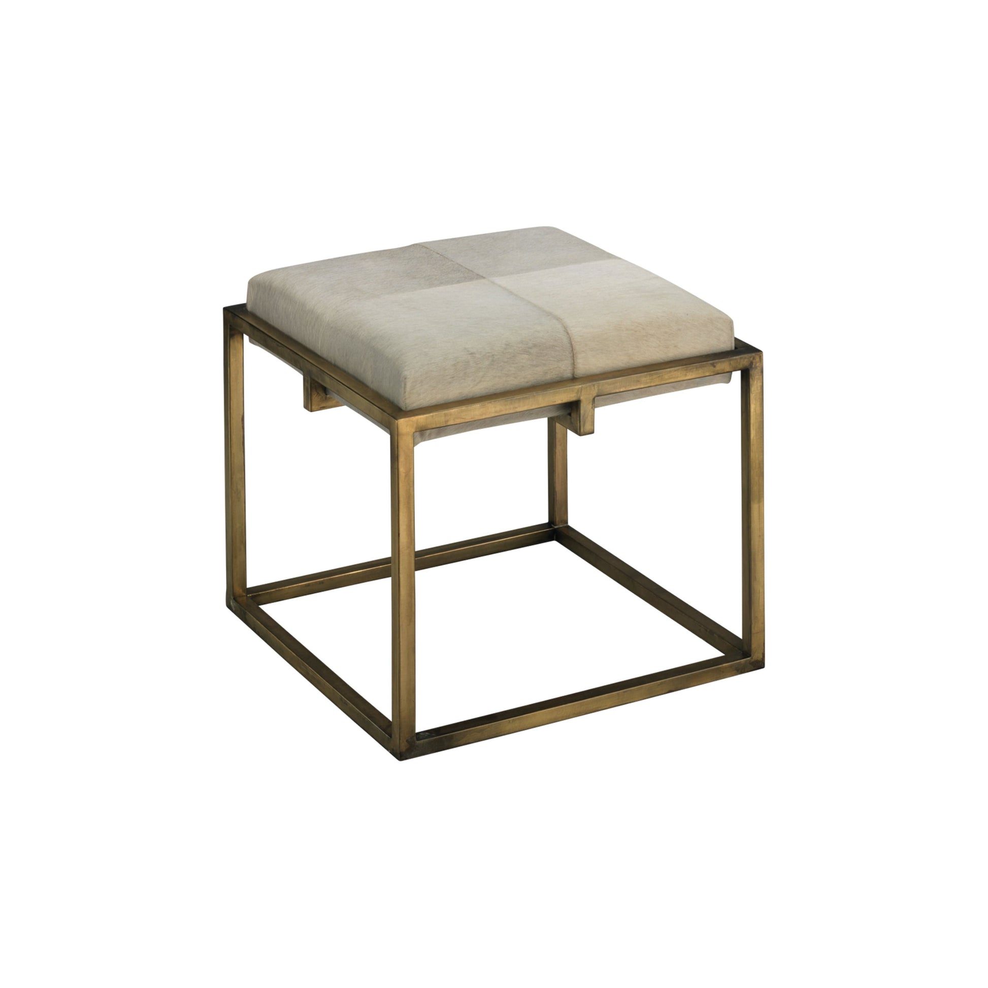 Shelby Hide Stool, White by Jamie Young