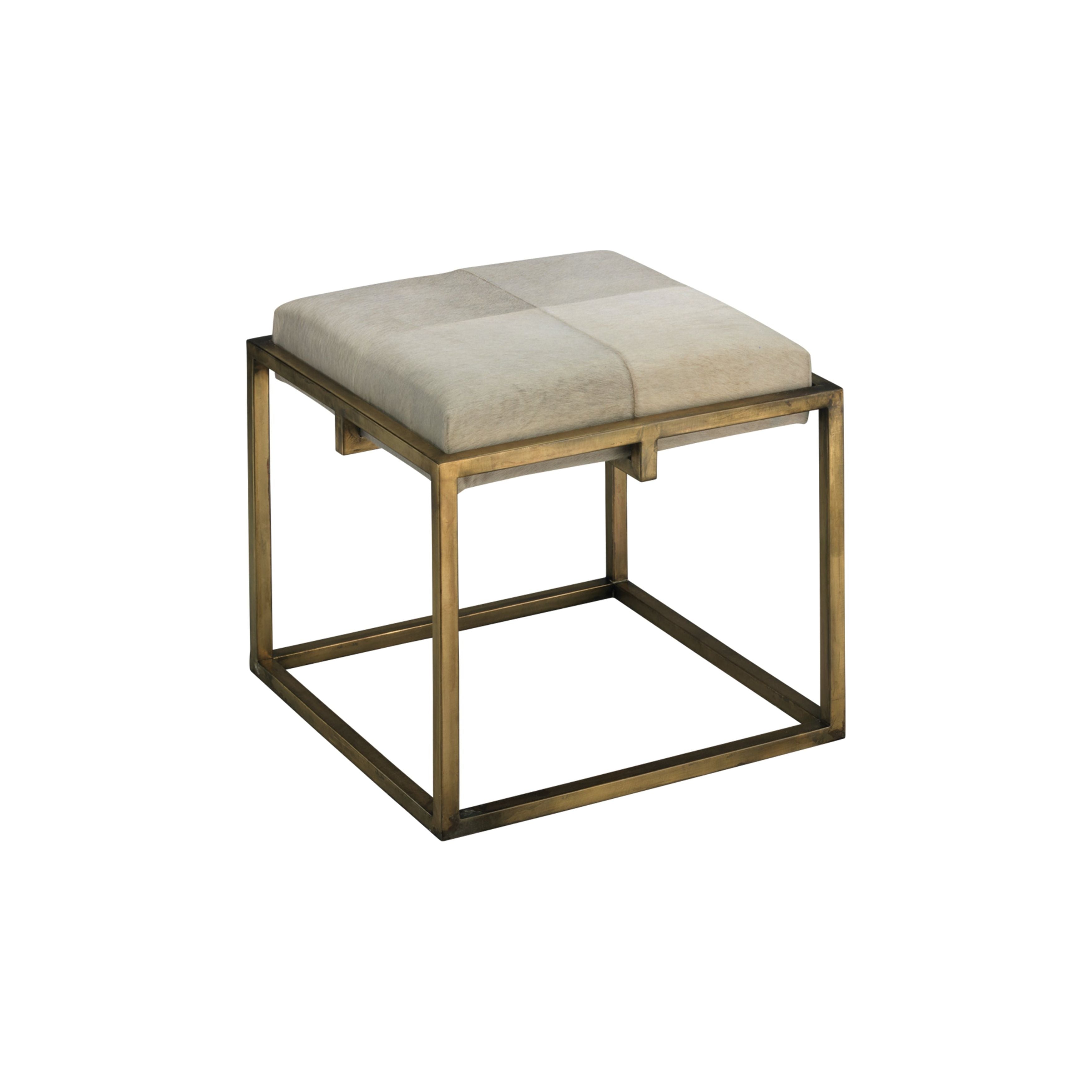 Shelby Hide Stool, White by Jamie Young