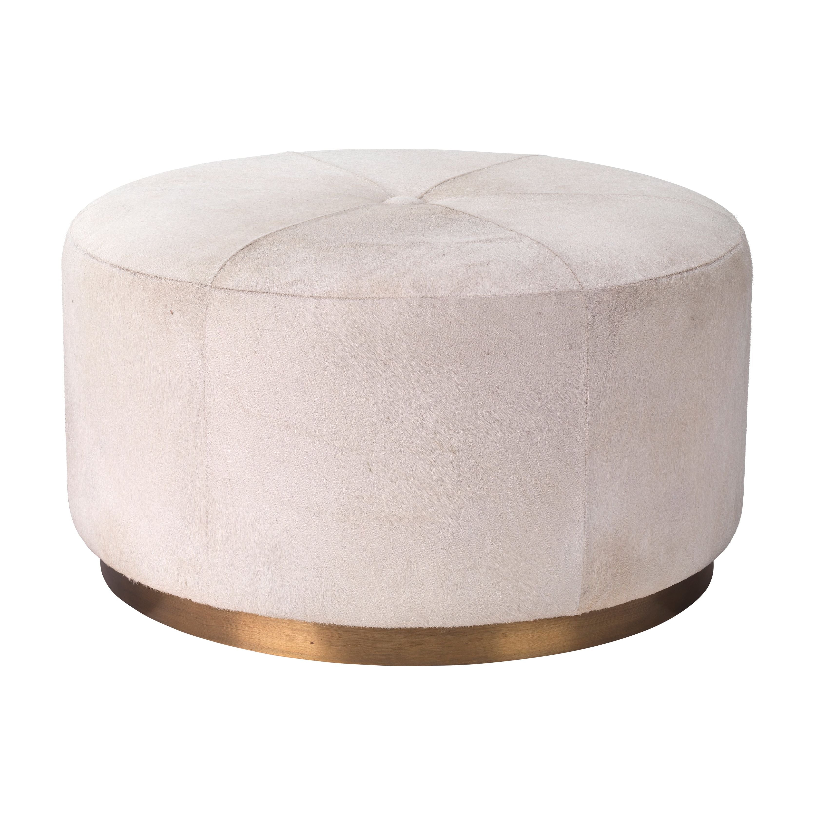 Thackery Hide On Roud Pouf, Large by Jamie Young