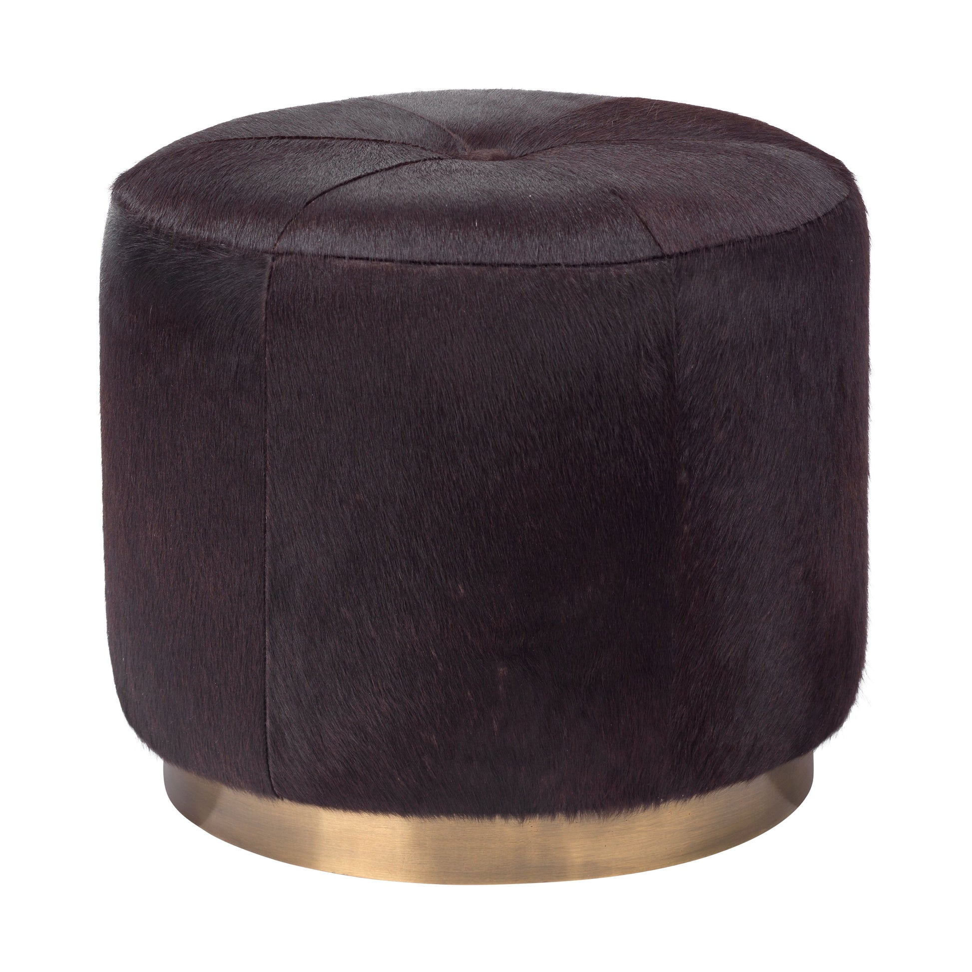 Thackery Hide On Roud Pouf Brown by Jamie Young