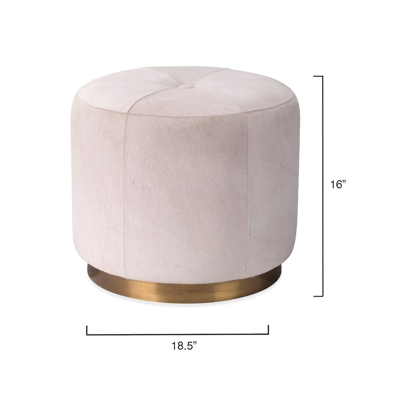 Thackery Hide On Roud Pouf by Jamie Young