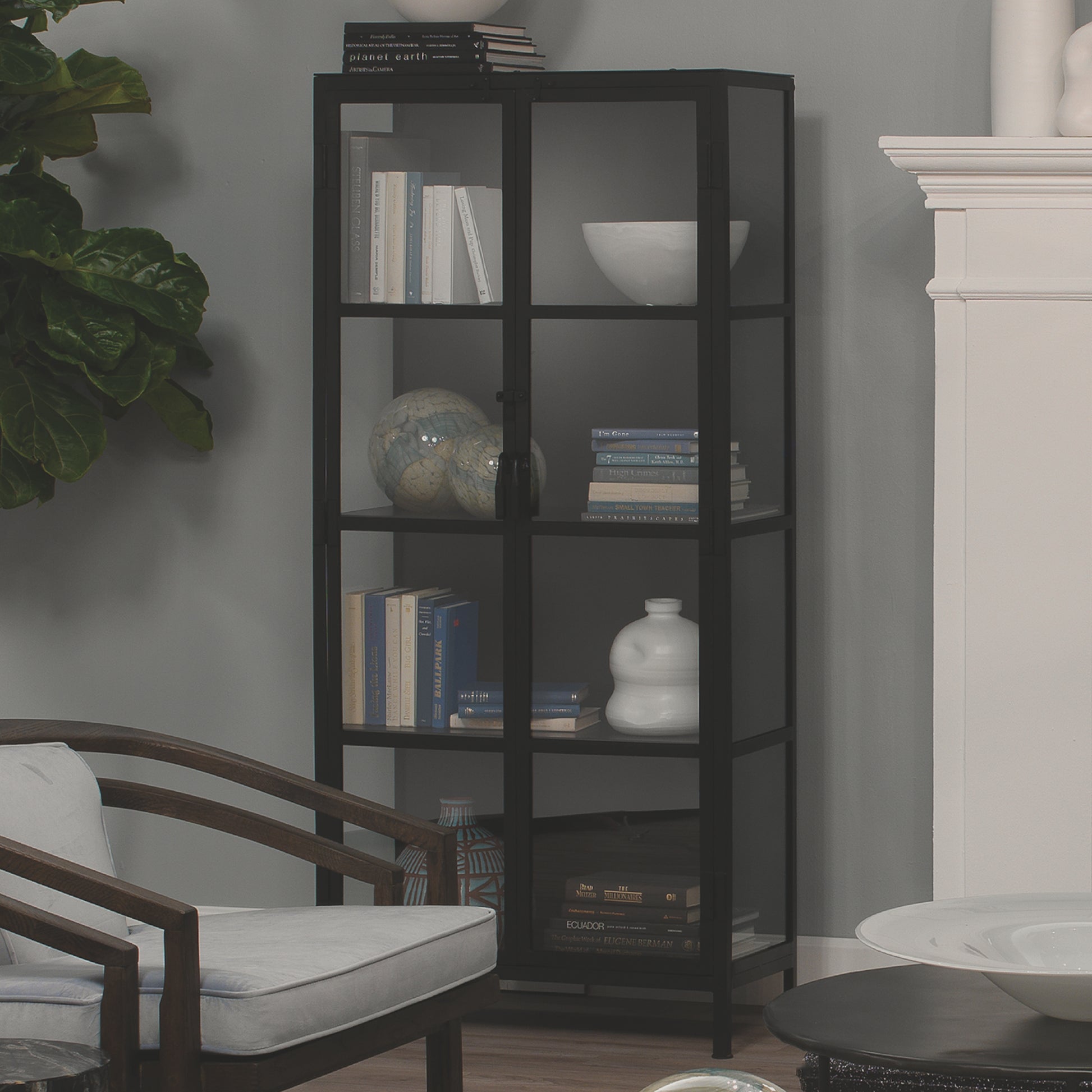 Union Tall Curio Iron Cabinet by Jamie Young