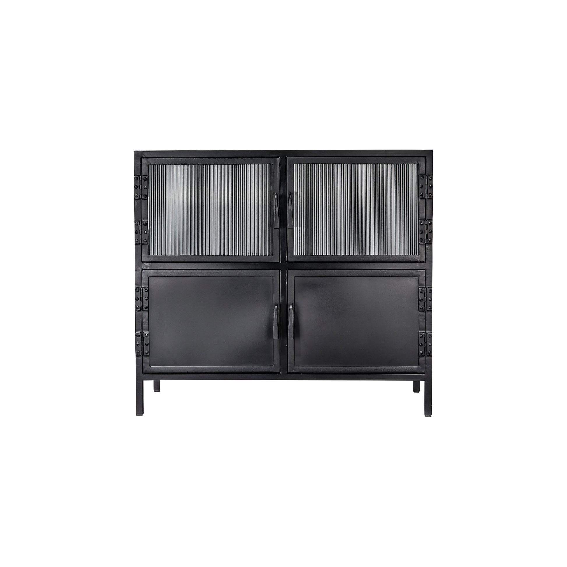 Vitrino 4 Door Iron Side Table by Jamie Young