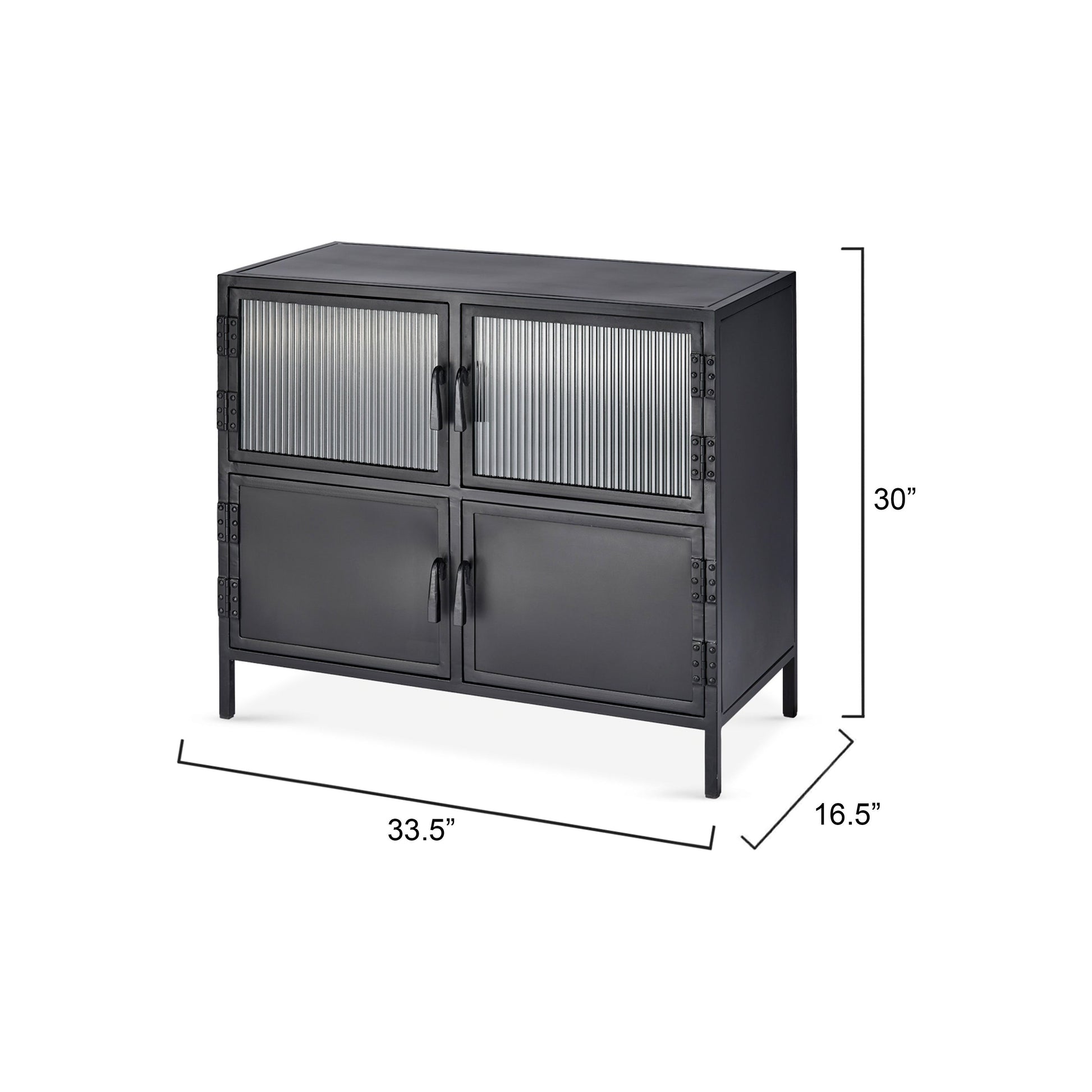 Vitrino 4 Door Iron Side Table by Jamie Young