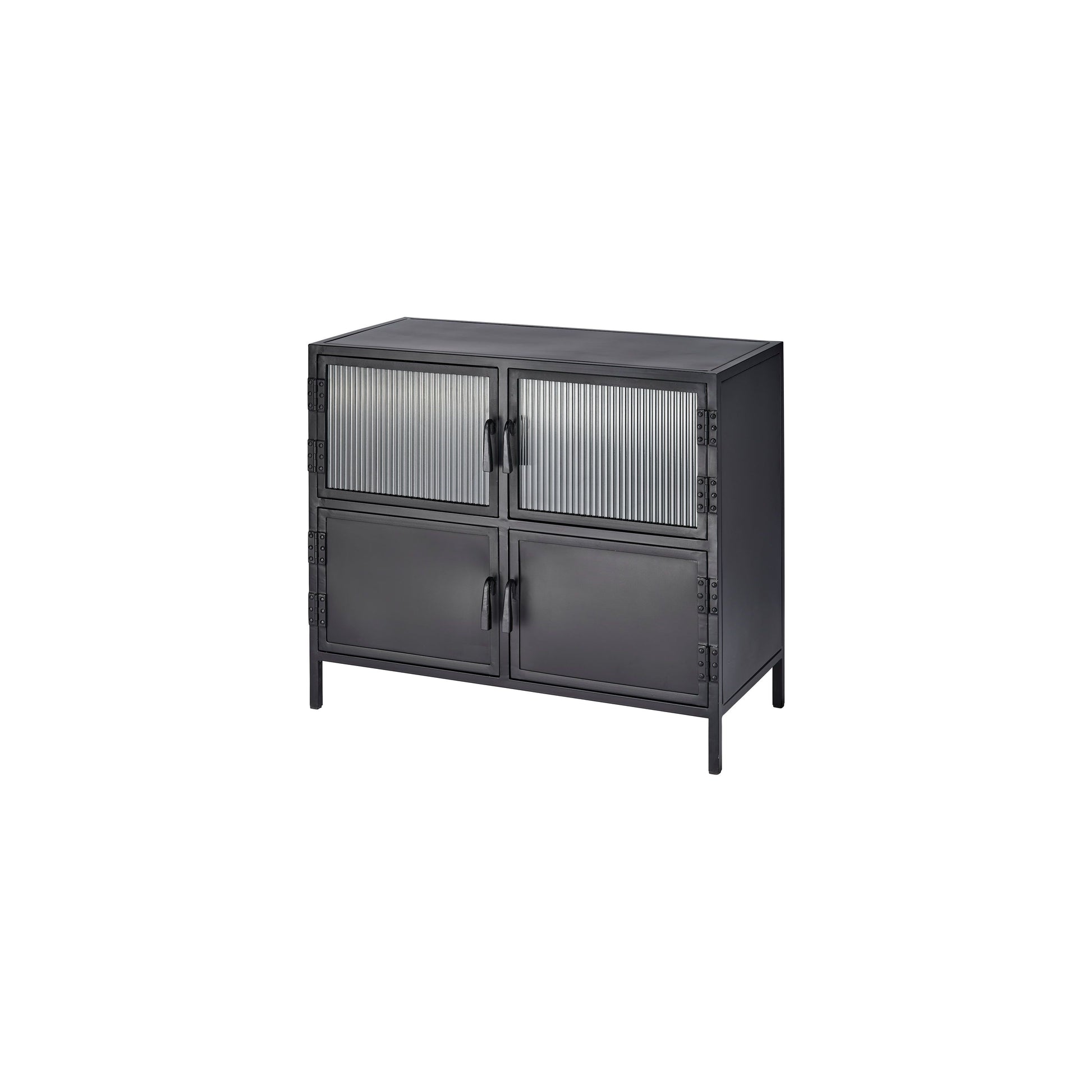 Vitrino 4 Door Iron Side Table by Jamie Young