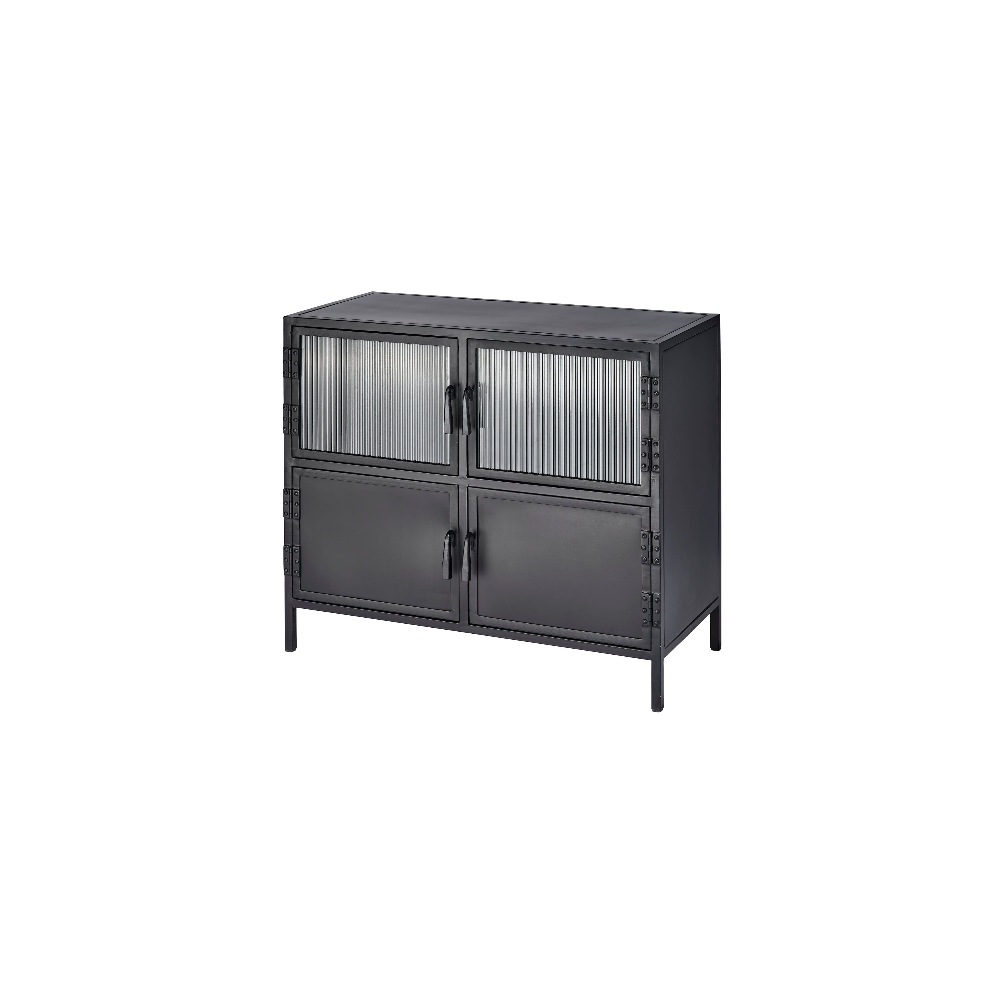 Vitrino 4 Door Iron Side Table by Jamie Young