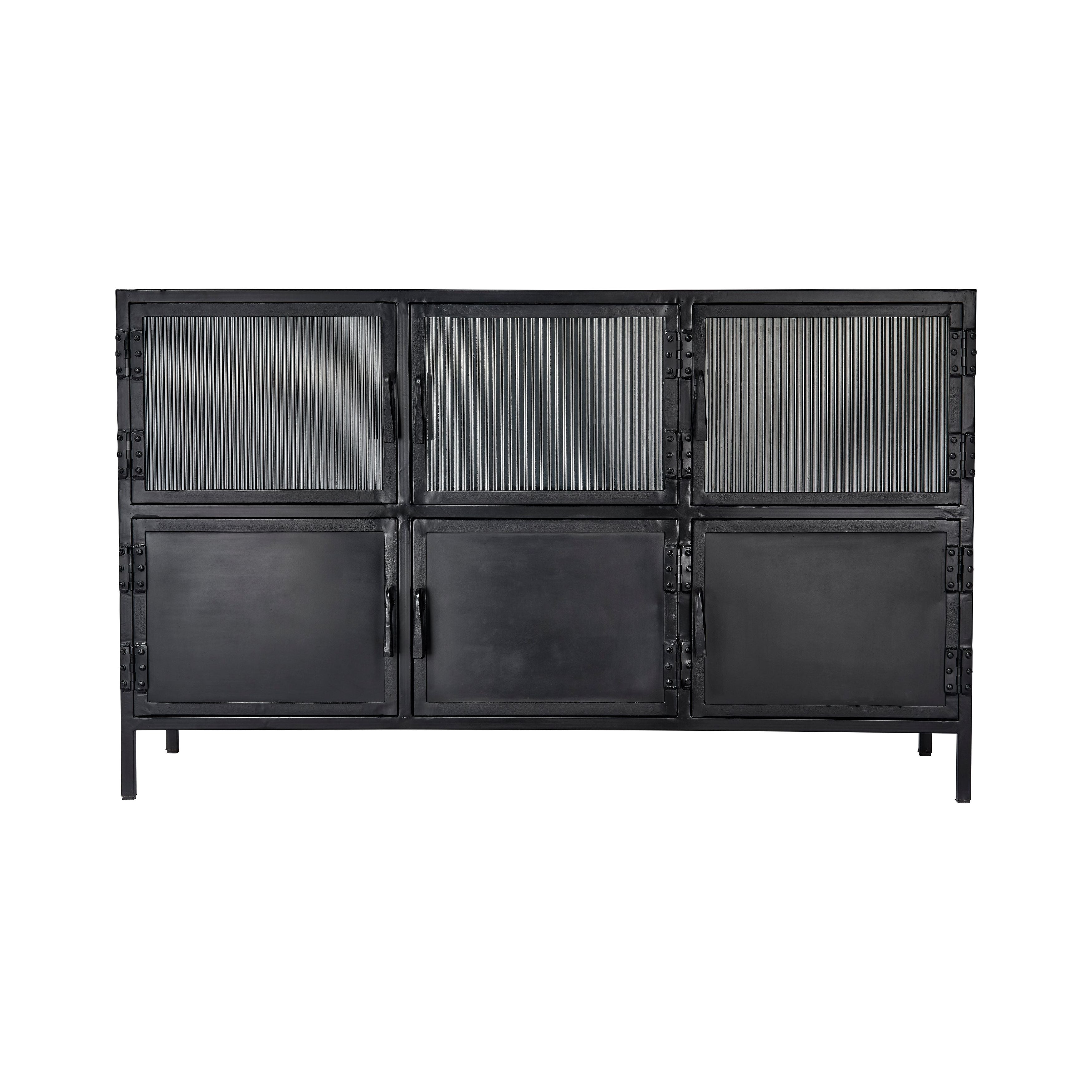 Vitrino 6 Door Iron Console by Jamie Young