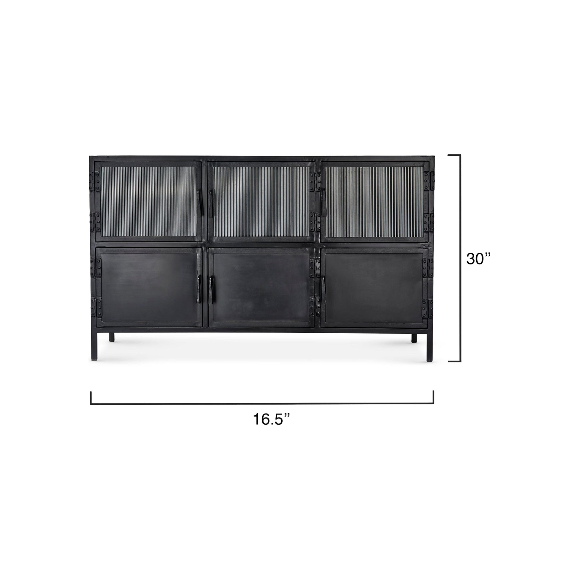 Vitrino 6 Door Iron Console by Jamie Young