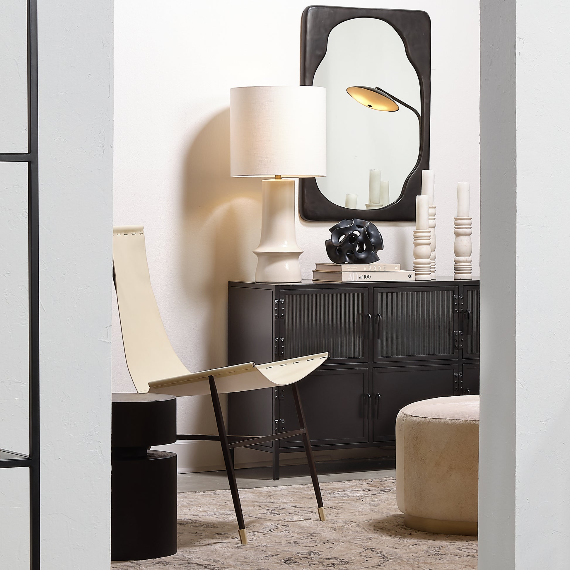 Vitrino 6 Door Iron Console by Jamie Young