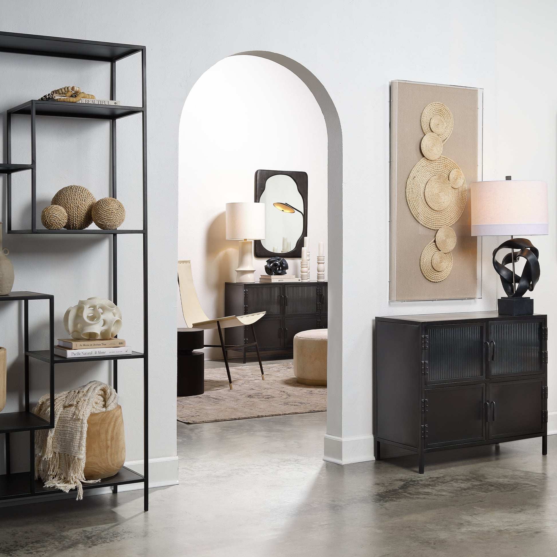 Vitrino 6 Door Iron Console by Jamie Young