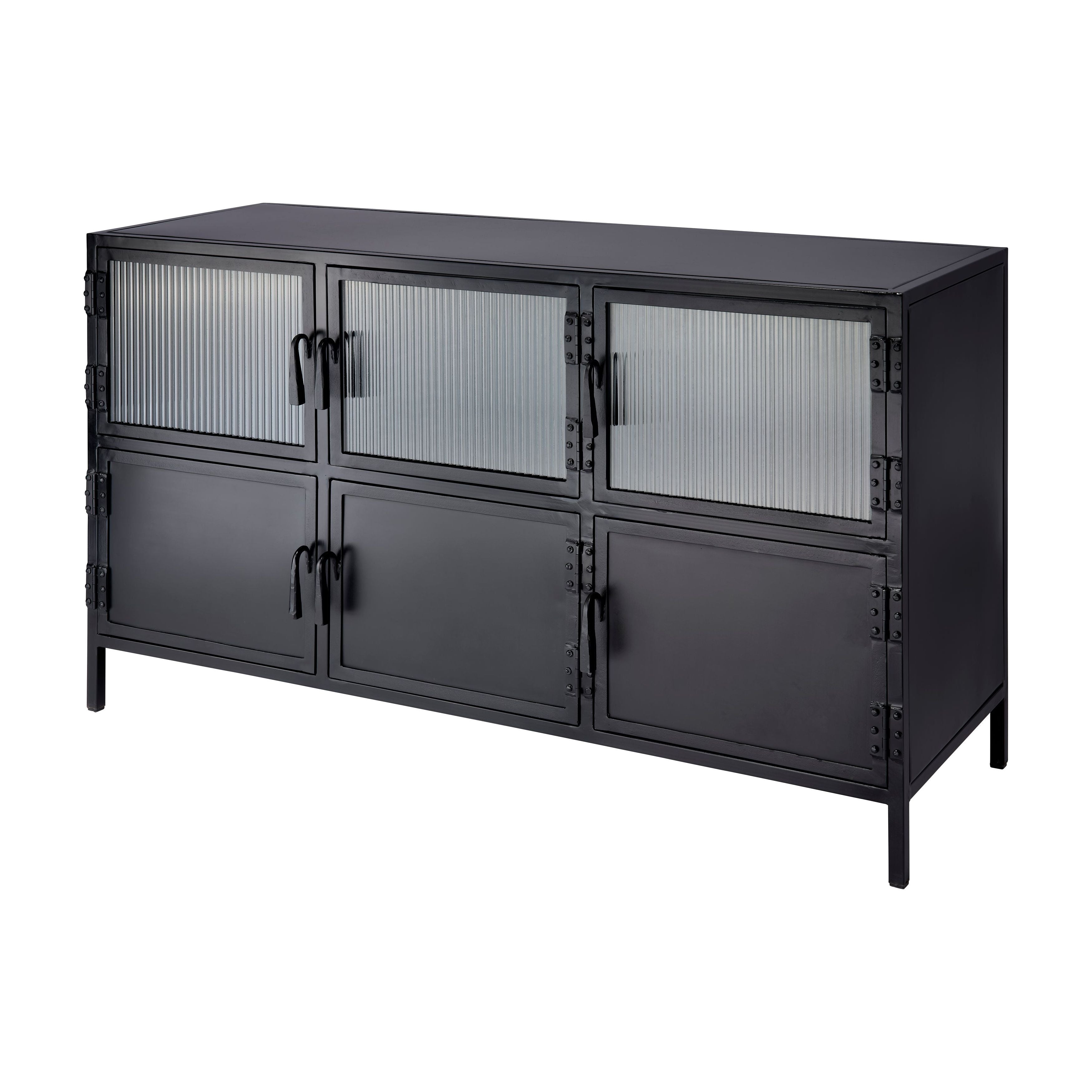 Vitrino 6 Door Iron Console by Jamie Young