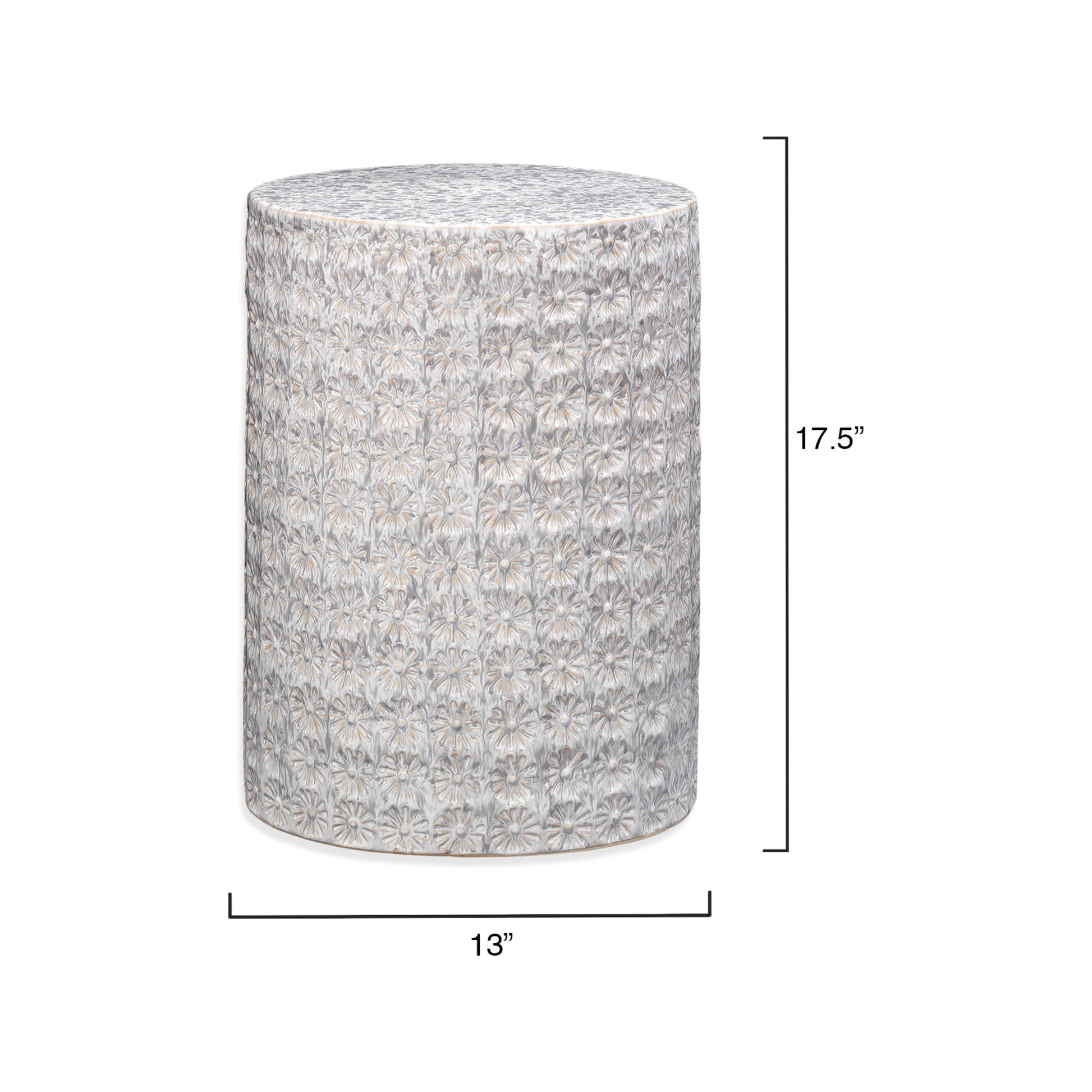 Wildflower Indoor/Outdoor Ceramic Side Table by Jamie Young