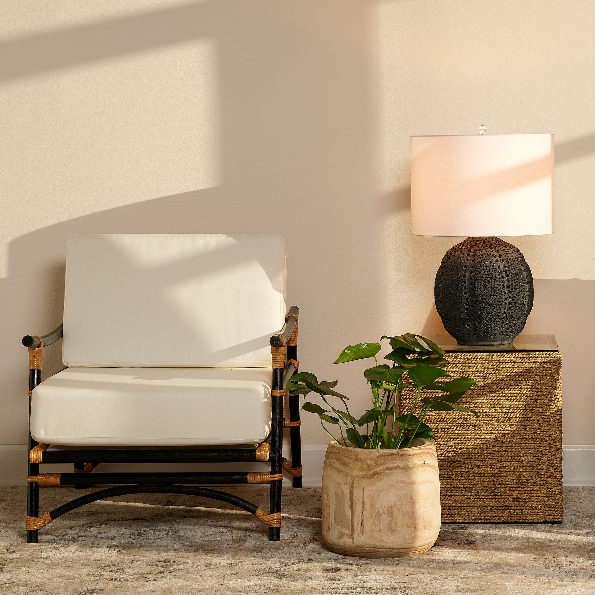 Xanadu Rattan Lounge Chair by Jamie Young