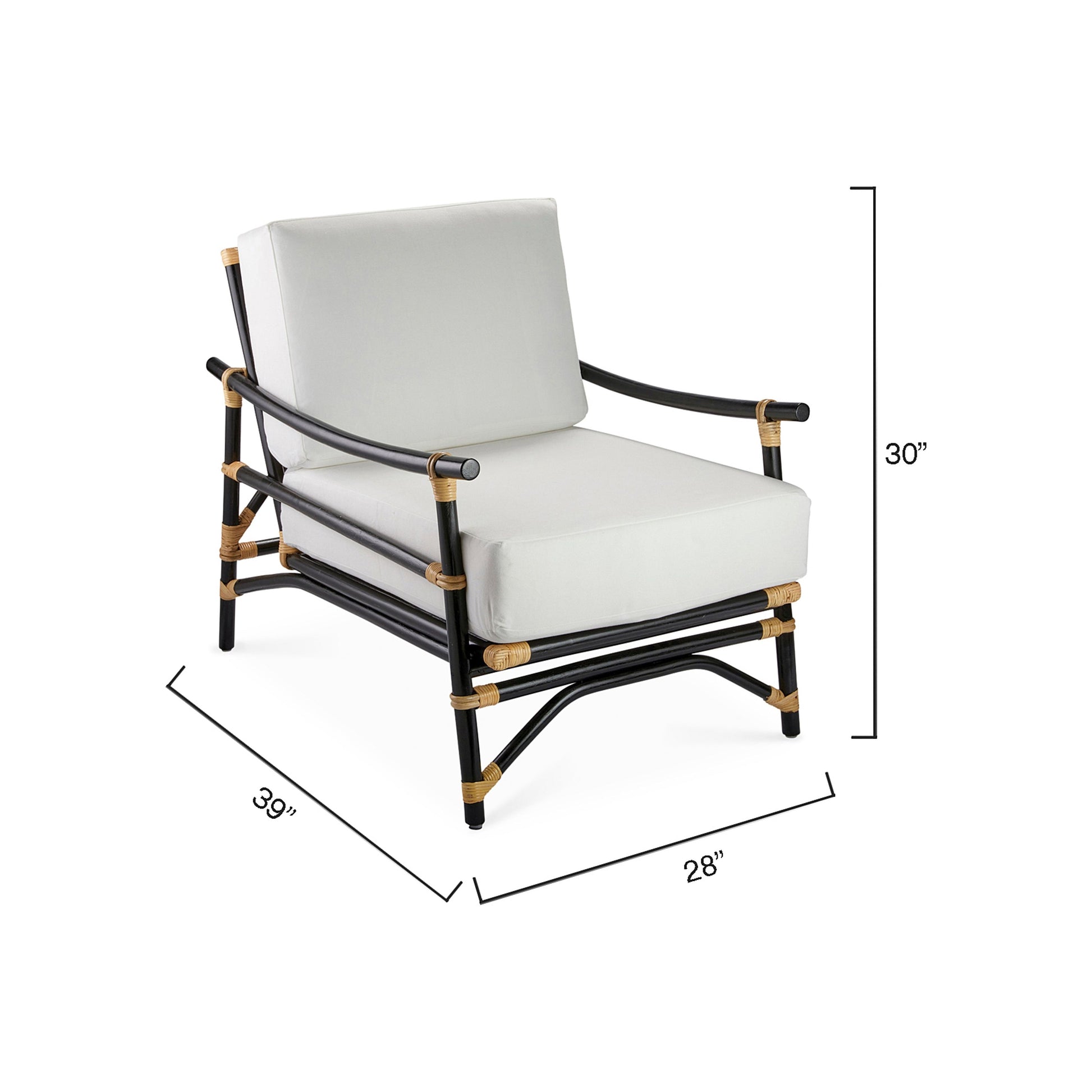 Xanadu Rattan Lounge Chair by Jamie Young
