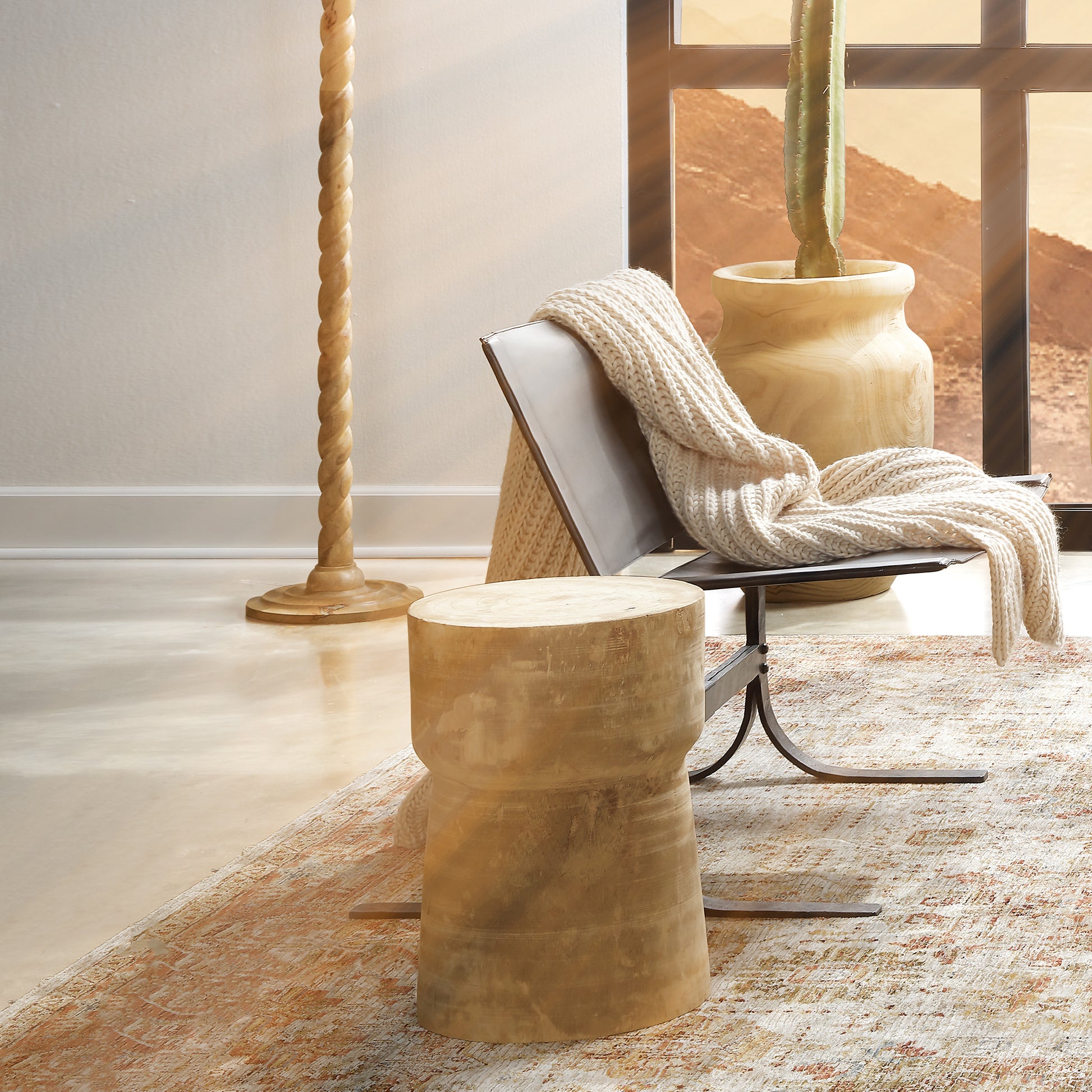Yucca Wood Side Table by Jamie Young