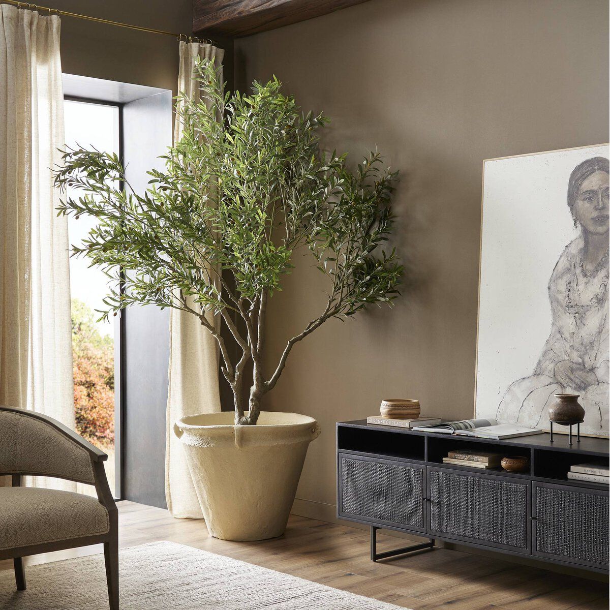 Olivos Paper Mâché Vessel – Tall | Natural by Four Hands