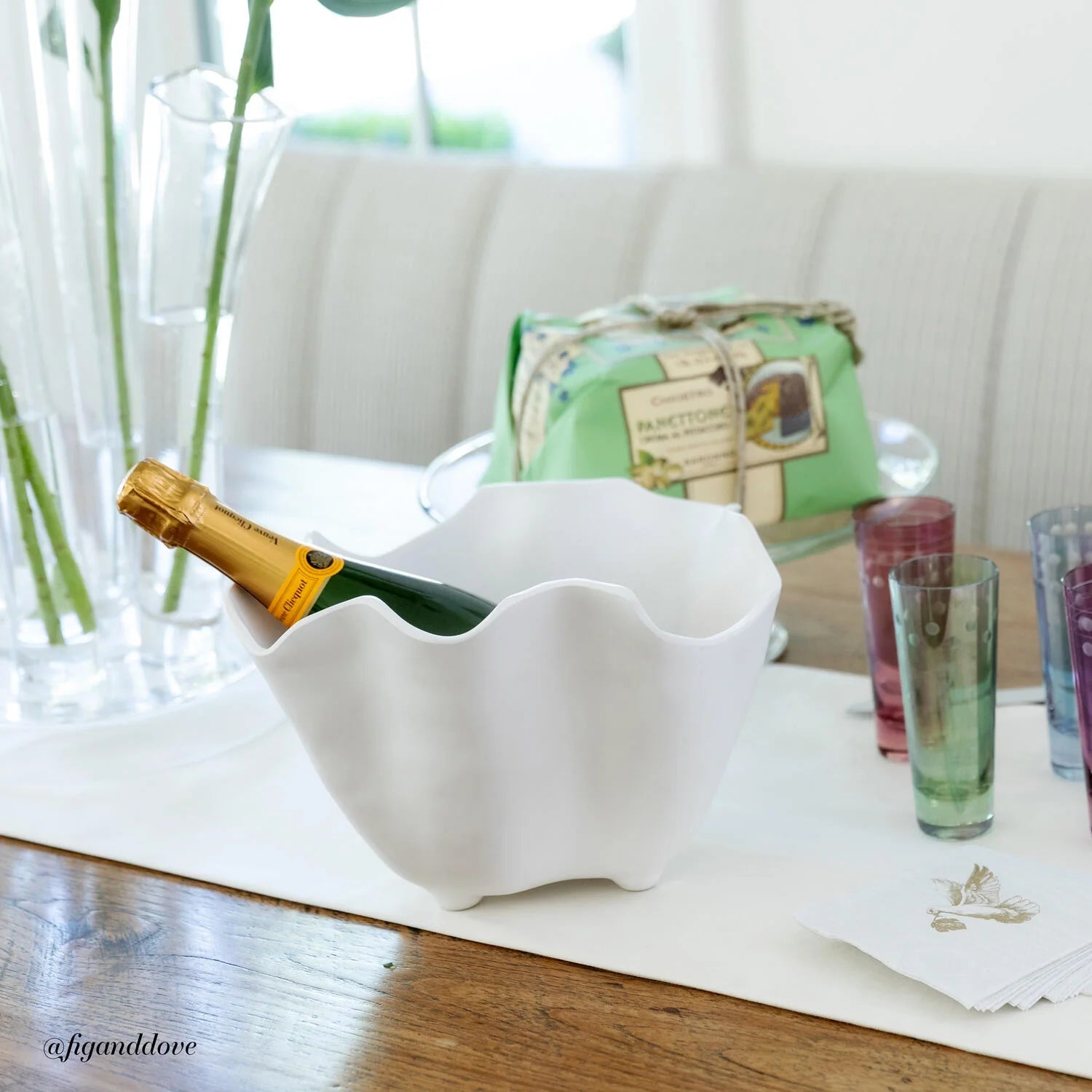 VIDA Nube Ice Bucket – White by Beatriz Ball