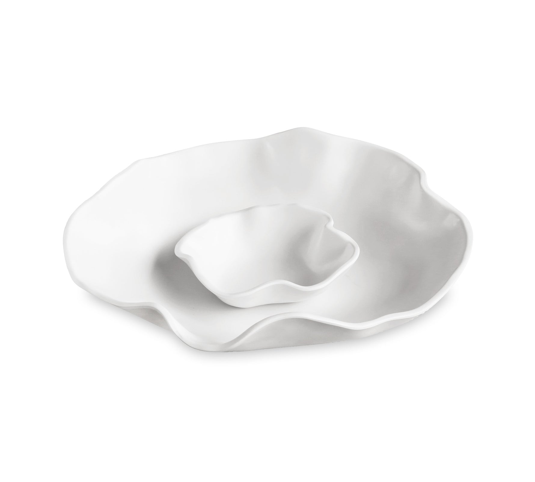 VIDA Nube Bowl with Dip – White by Beatriz Ball