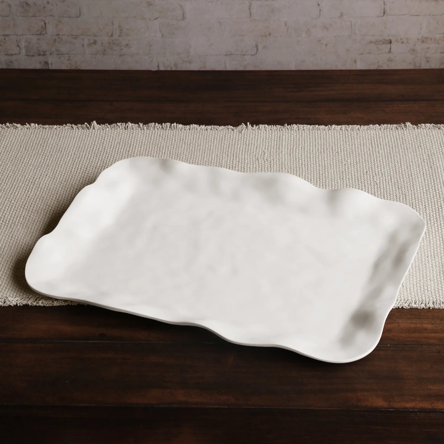 VIDA Nube Extra Large Rectangular Tray - White by Beatriz Ball