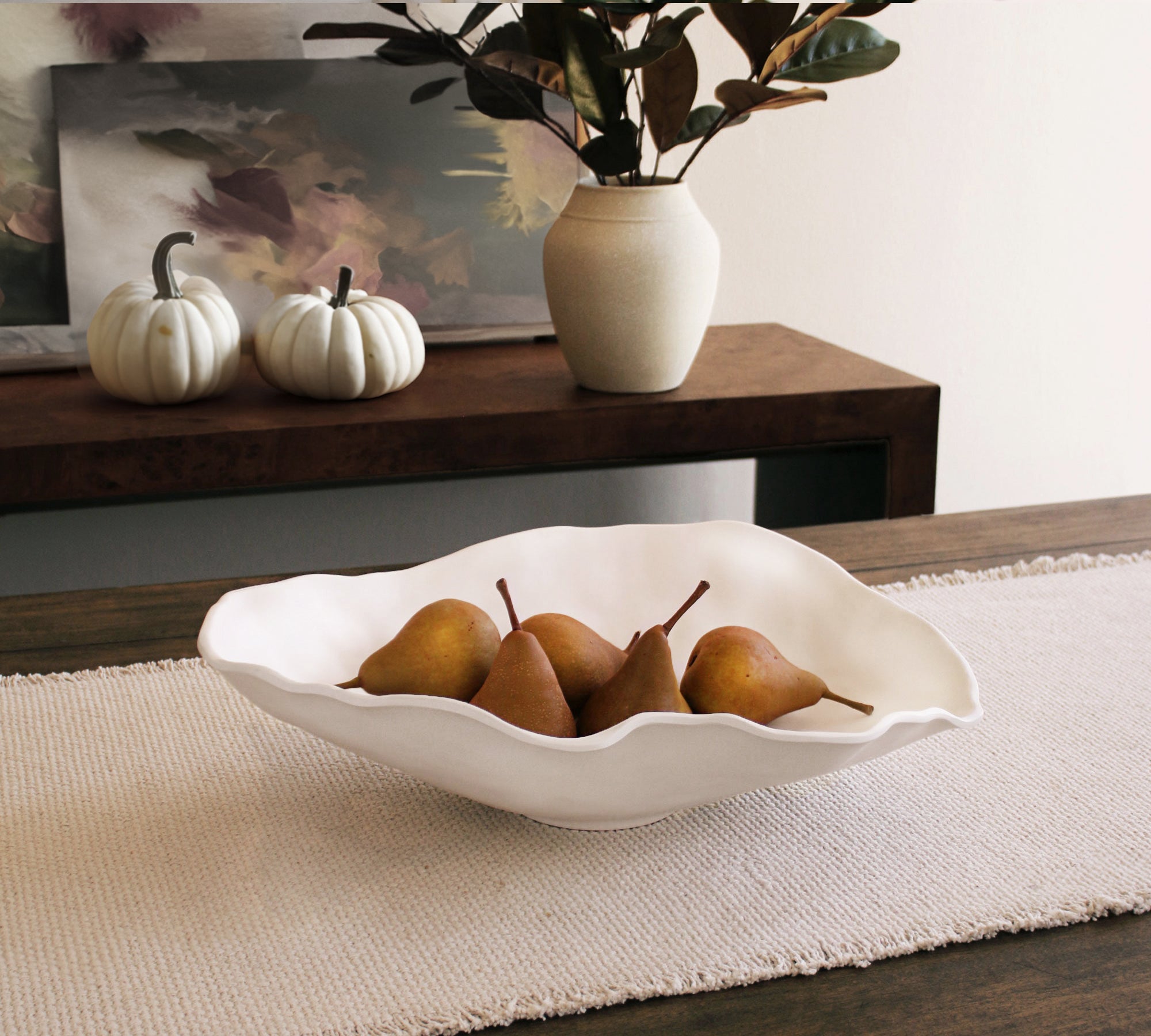 VIDA Nube Large Oval Bowl – White by Beatriz Ball