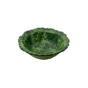 Compagnia green majolica small bowl with oak leaf relief by Abigails