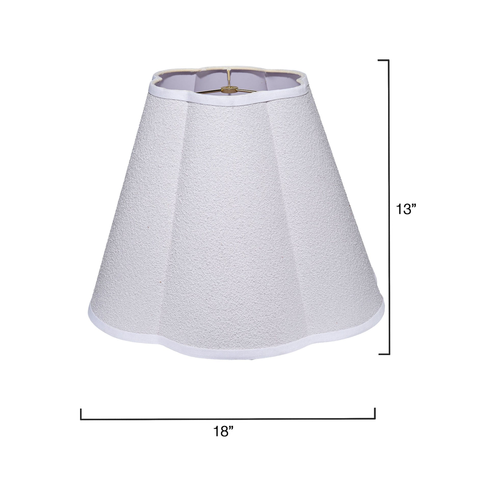 Scalloped 100% White Polyester Shade, Large by Jamie Young