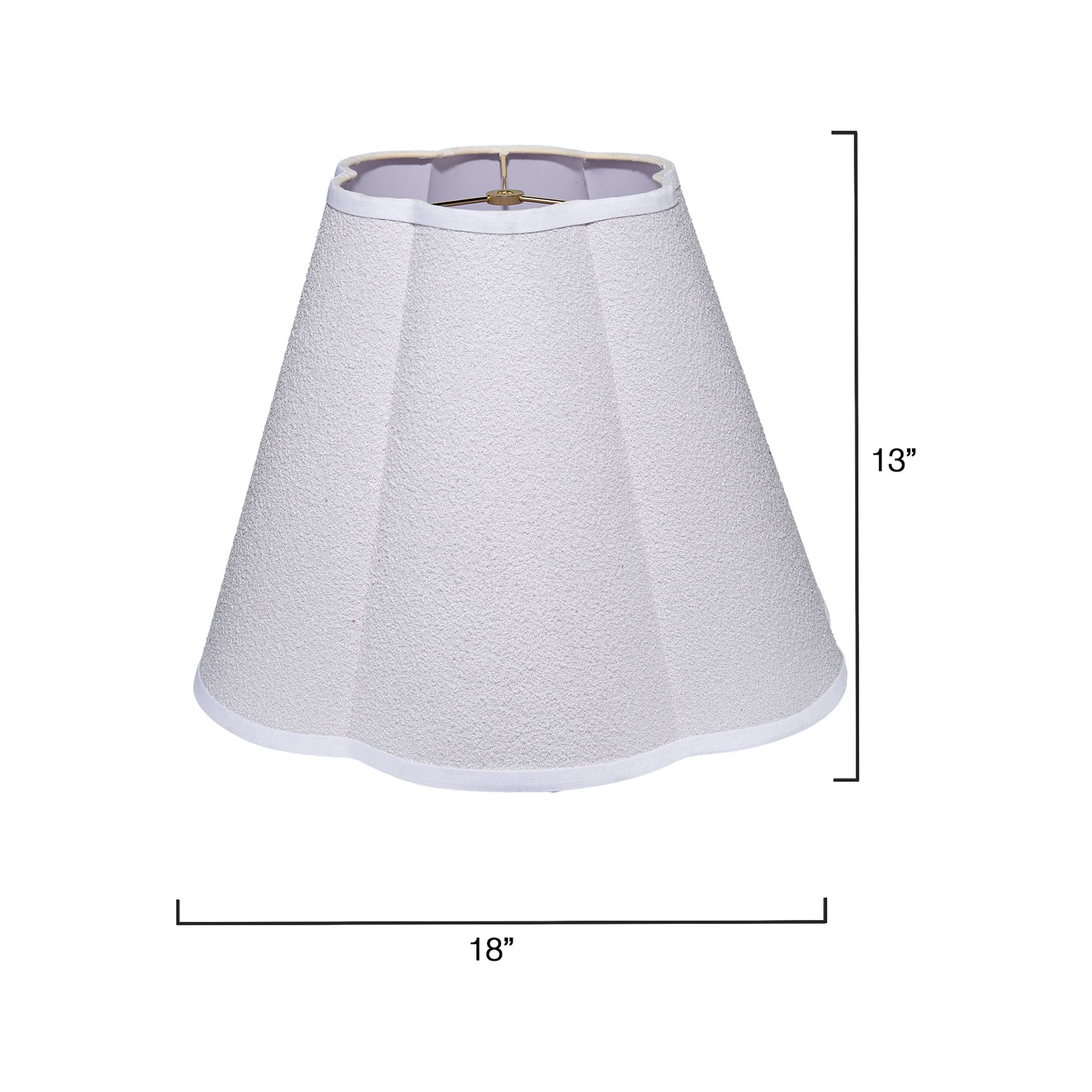 Scalloped 100% White Polyester Shade, Large by Jamie Young