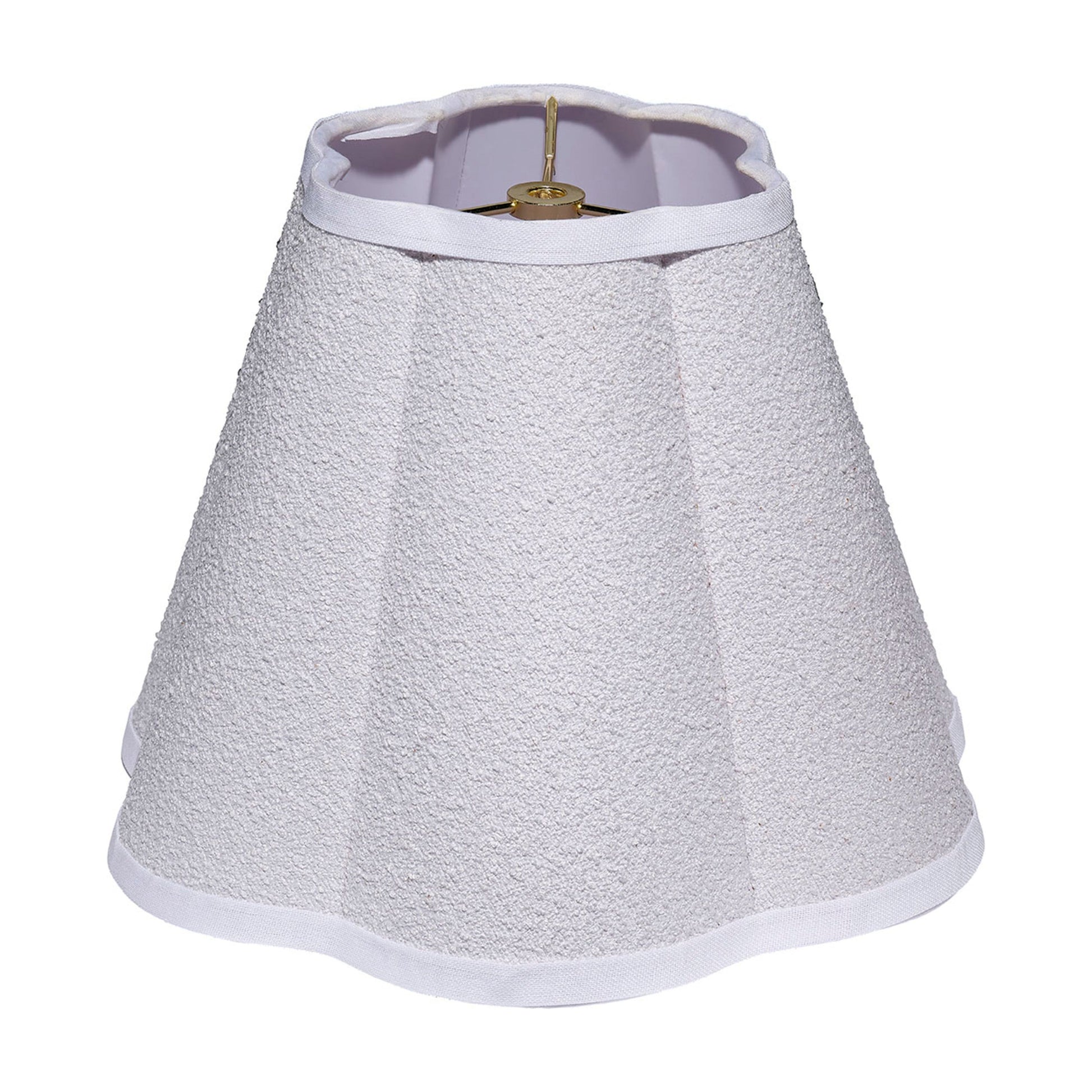Scalloped 100% White Polyester Shade, Small by Jamie Young