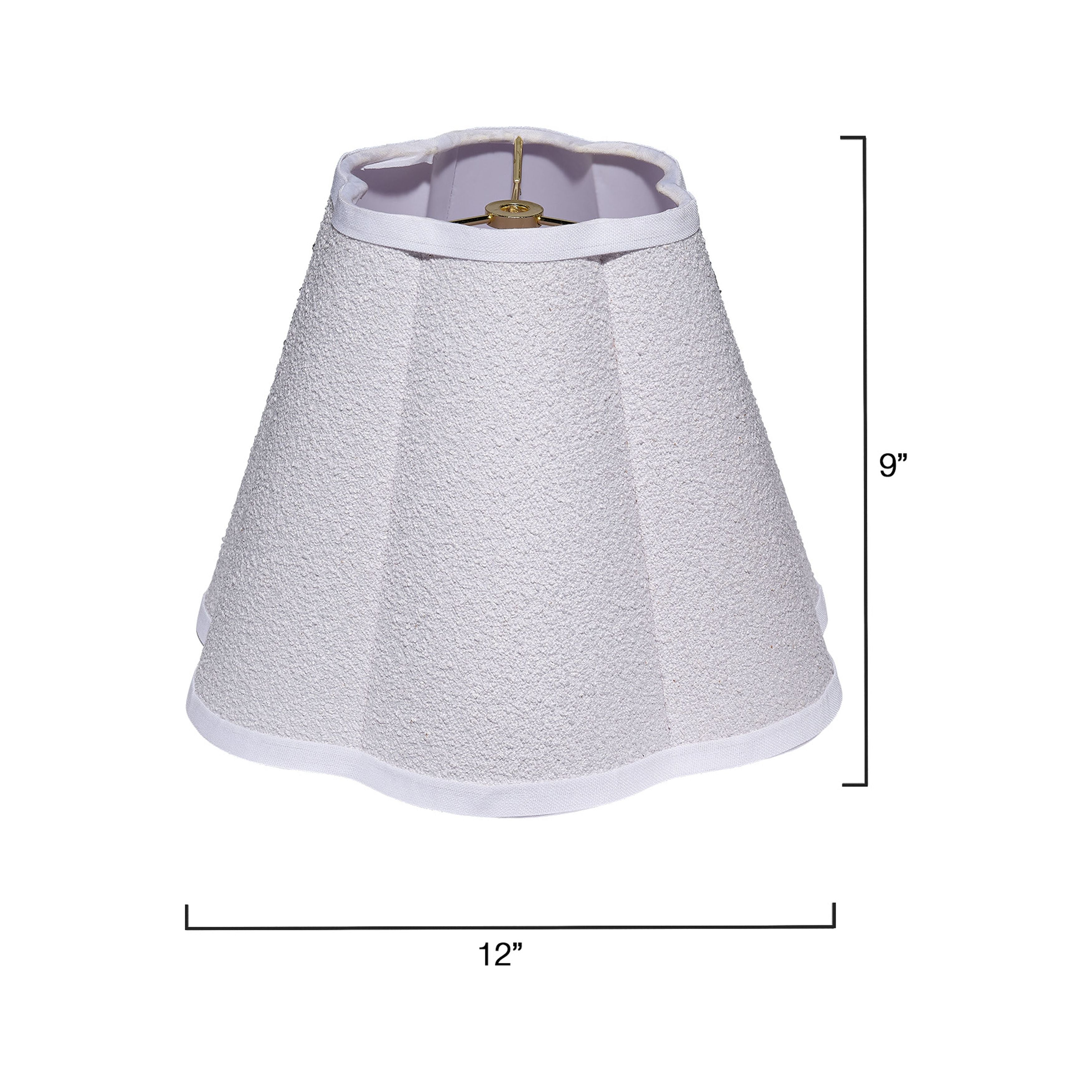 Scalloped 100% White Polyester Shade, Small by Jamie Young
