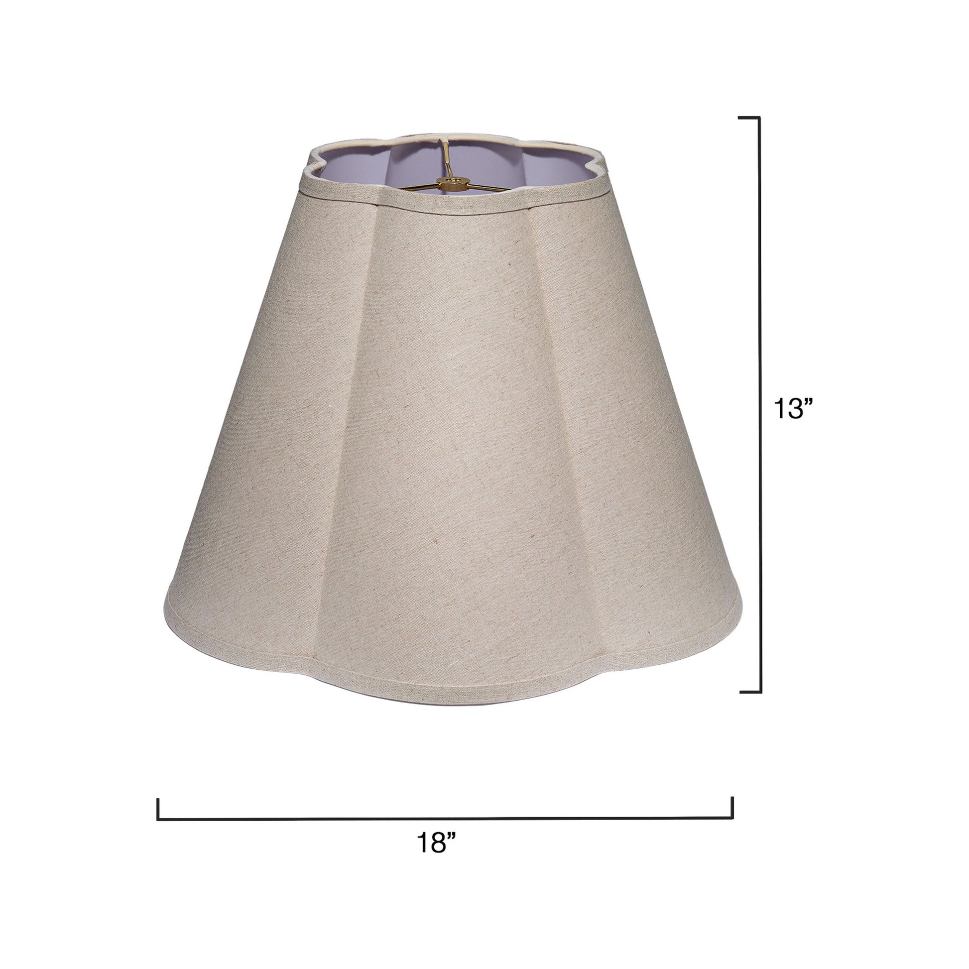 Scalloped 100% Natural Linen Shade, Large by Jamie Young