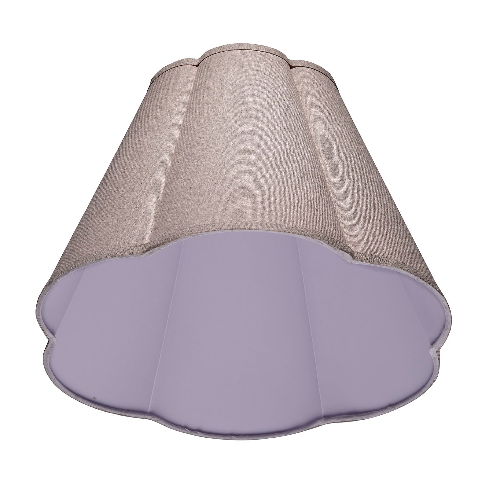 Scalloped 100% Natural Linen Shade, Large by Jamie Young