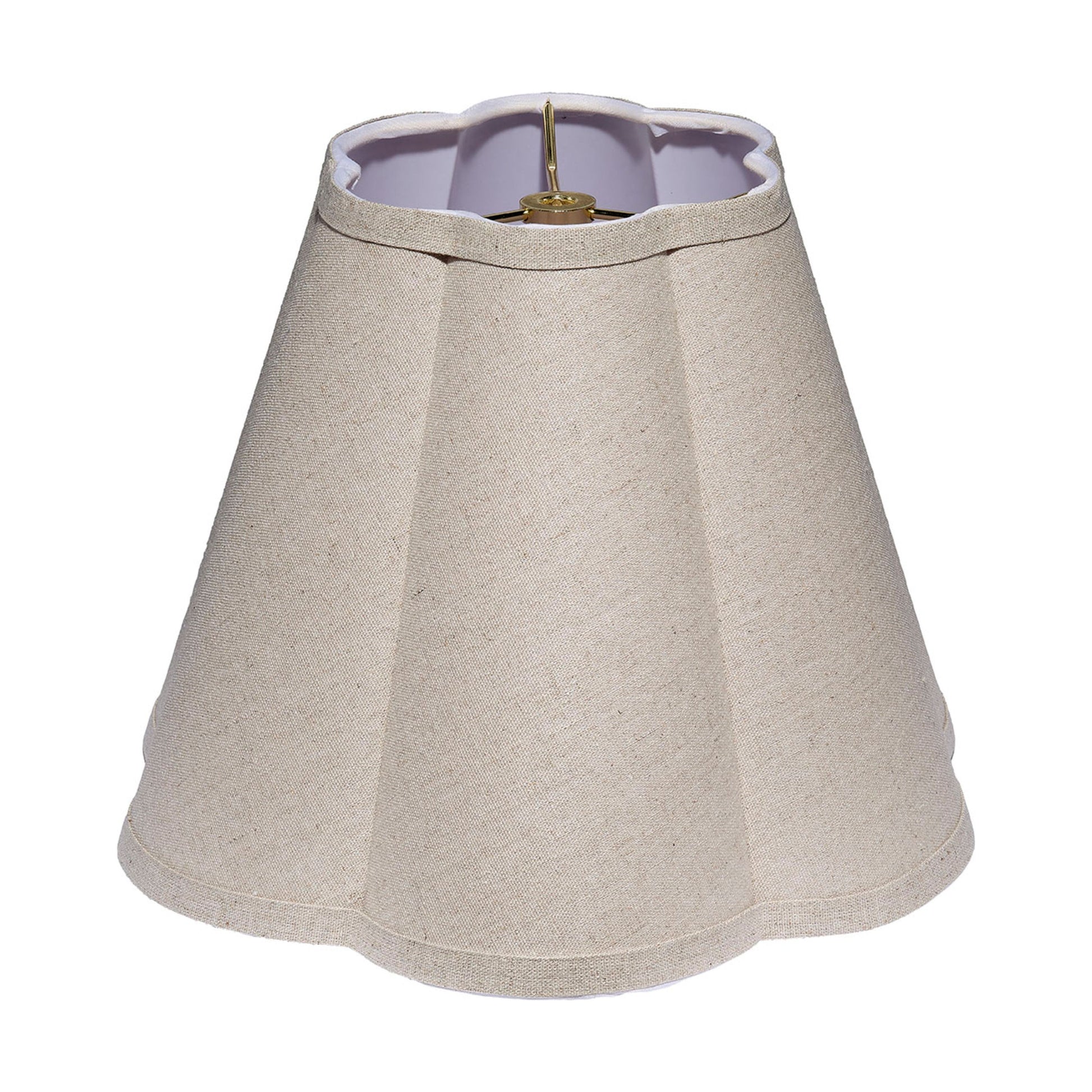 Scalloped 100% Natural Linen Shade, Small by Jamie Young