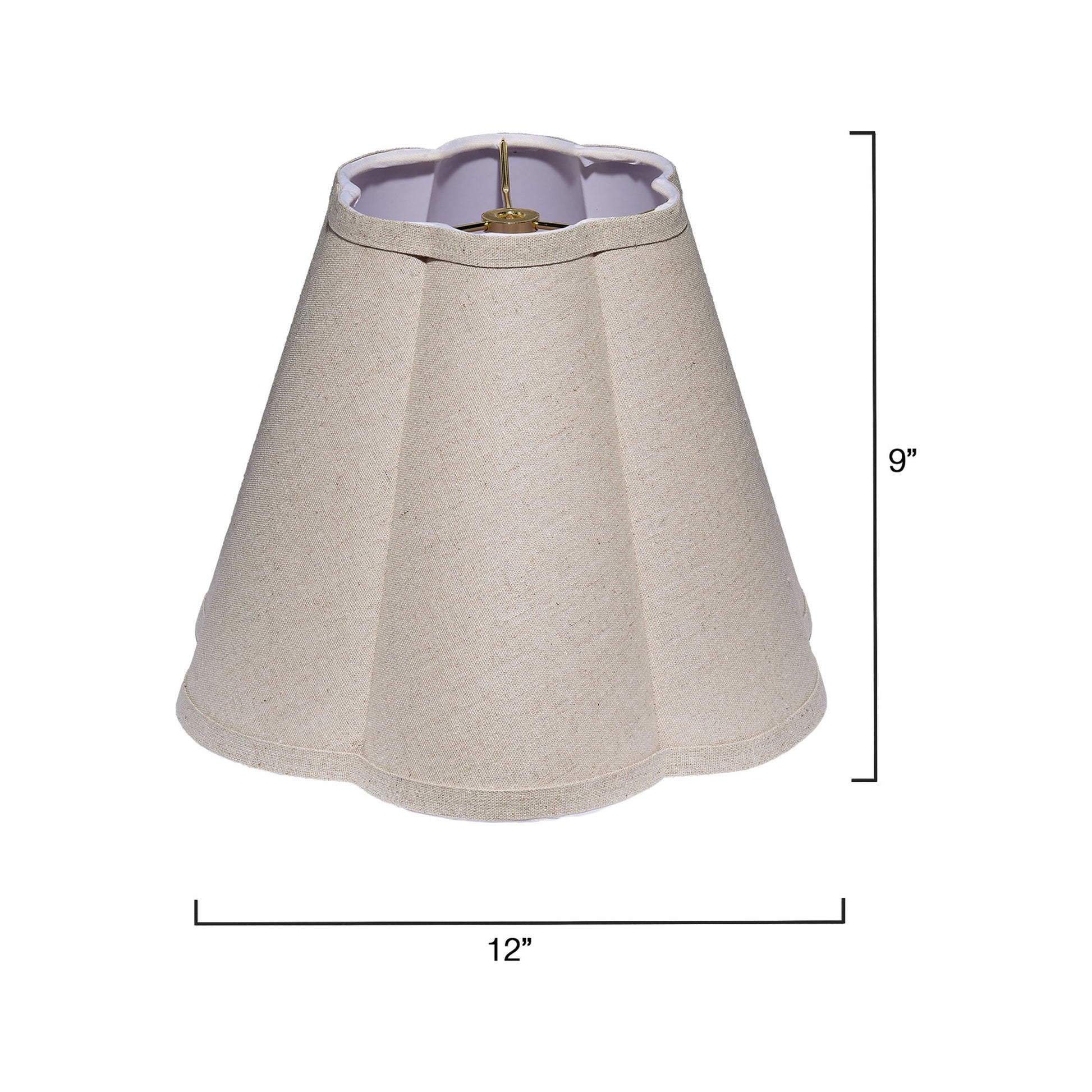 Scalloped 100% Natural Linen Shade, Small by Jamie Young