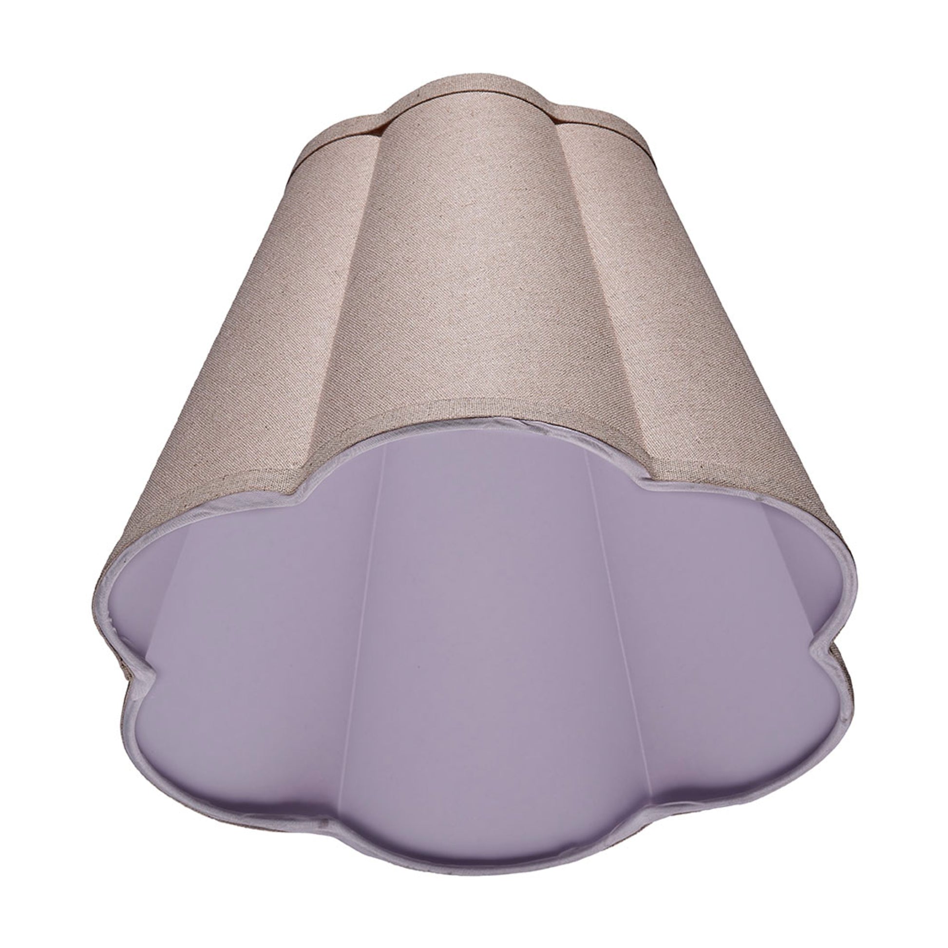 Scalloped 100% Natural Linen Shade, Small by Jamie Young