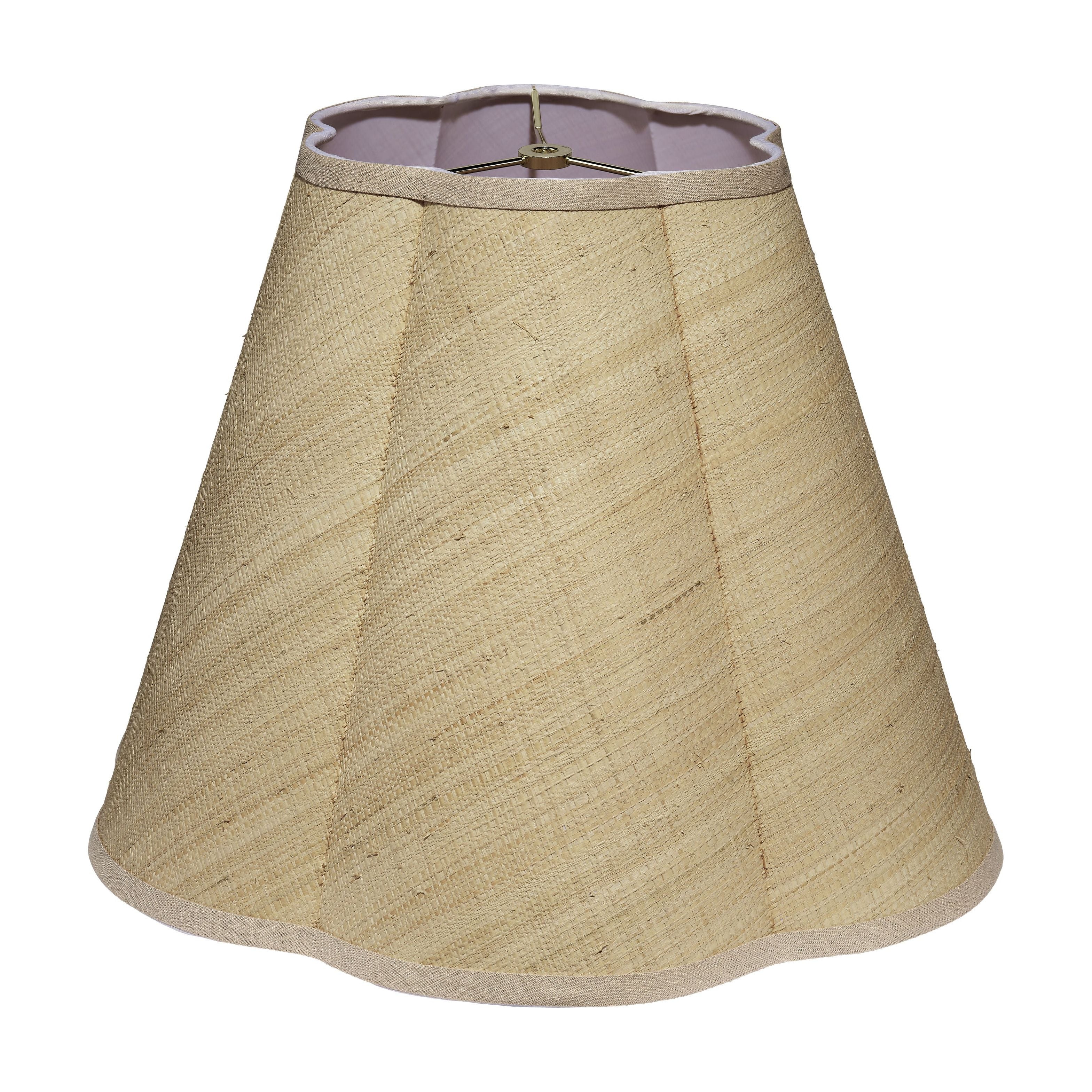 Scalloped Raffia Lamp Shade, Large by Jamie Young