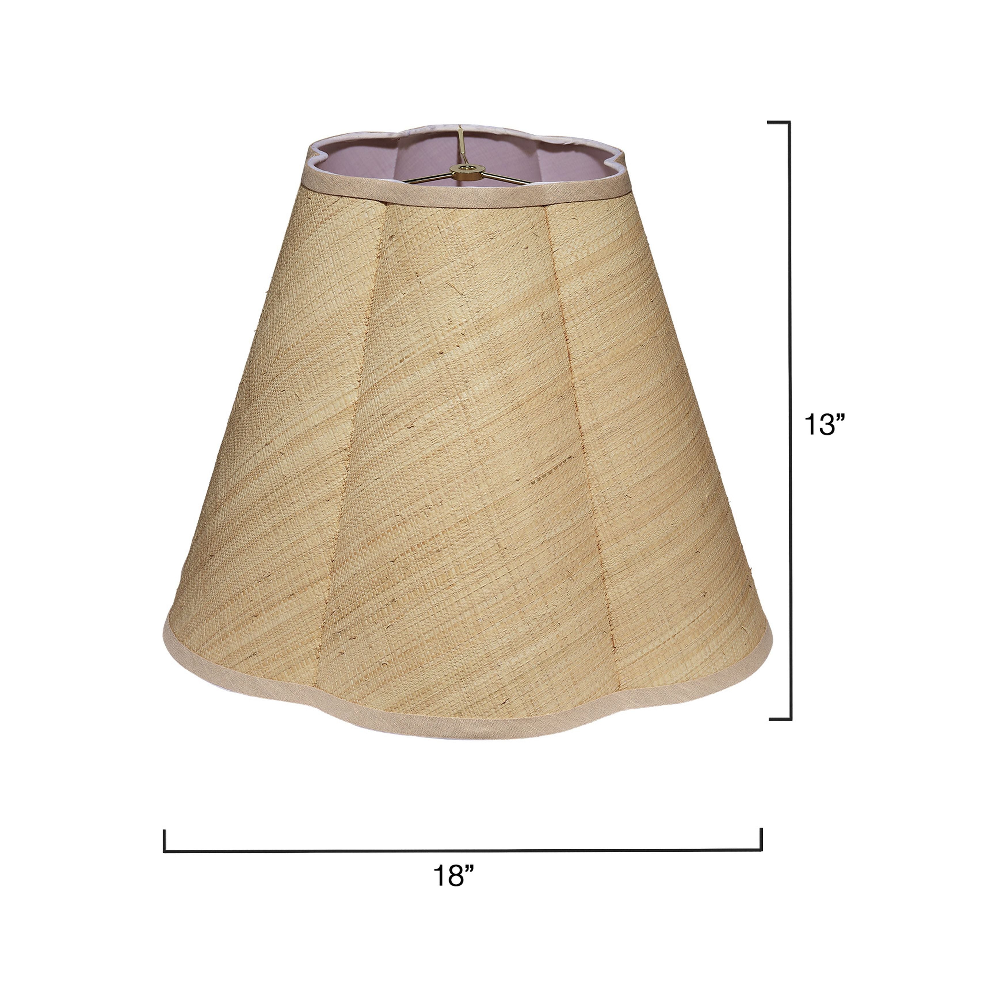 Scalloped Raffia Lamp Shade, Large by Jamie Young