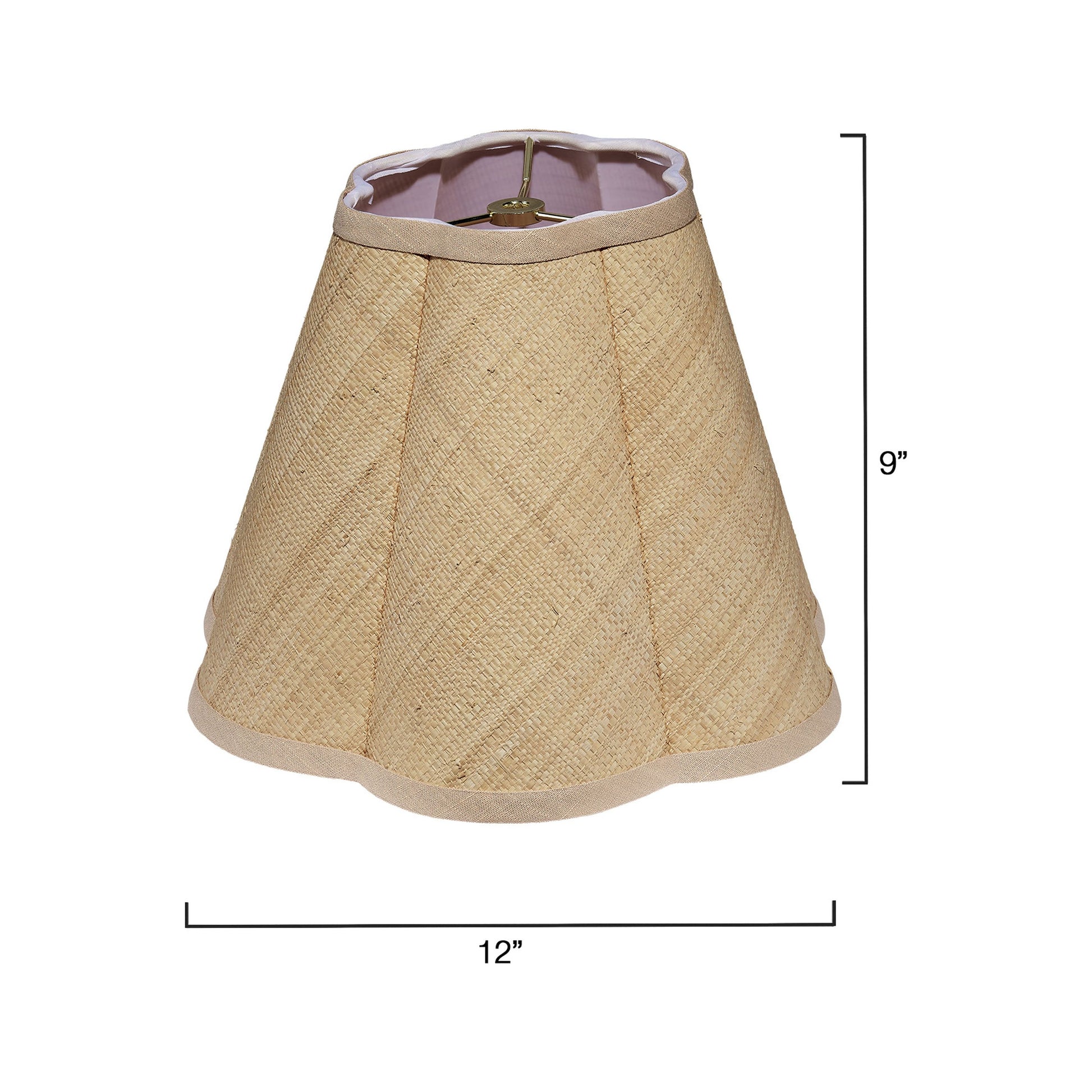 Scalloped Raffia Lamp Shade, Small by Jamie Young