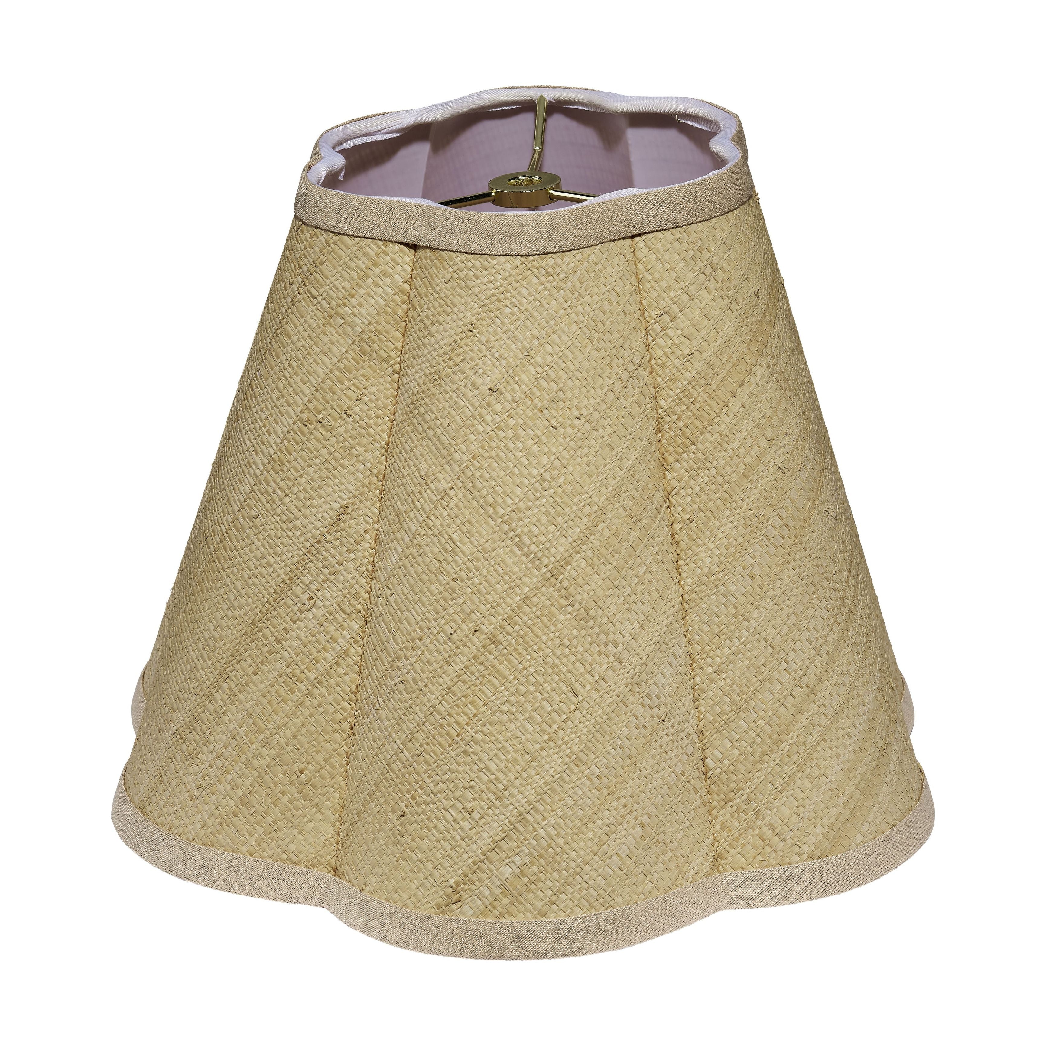 Scalloped Raffia Lamp Shade, Small by Jamie Young