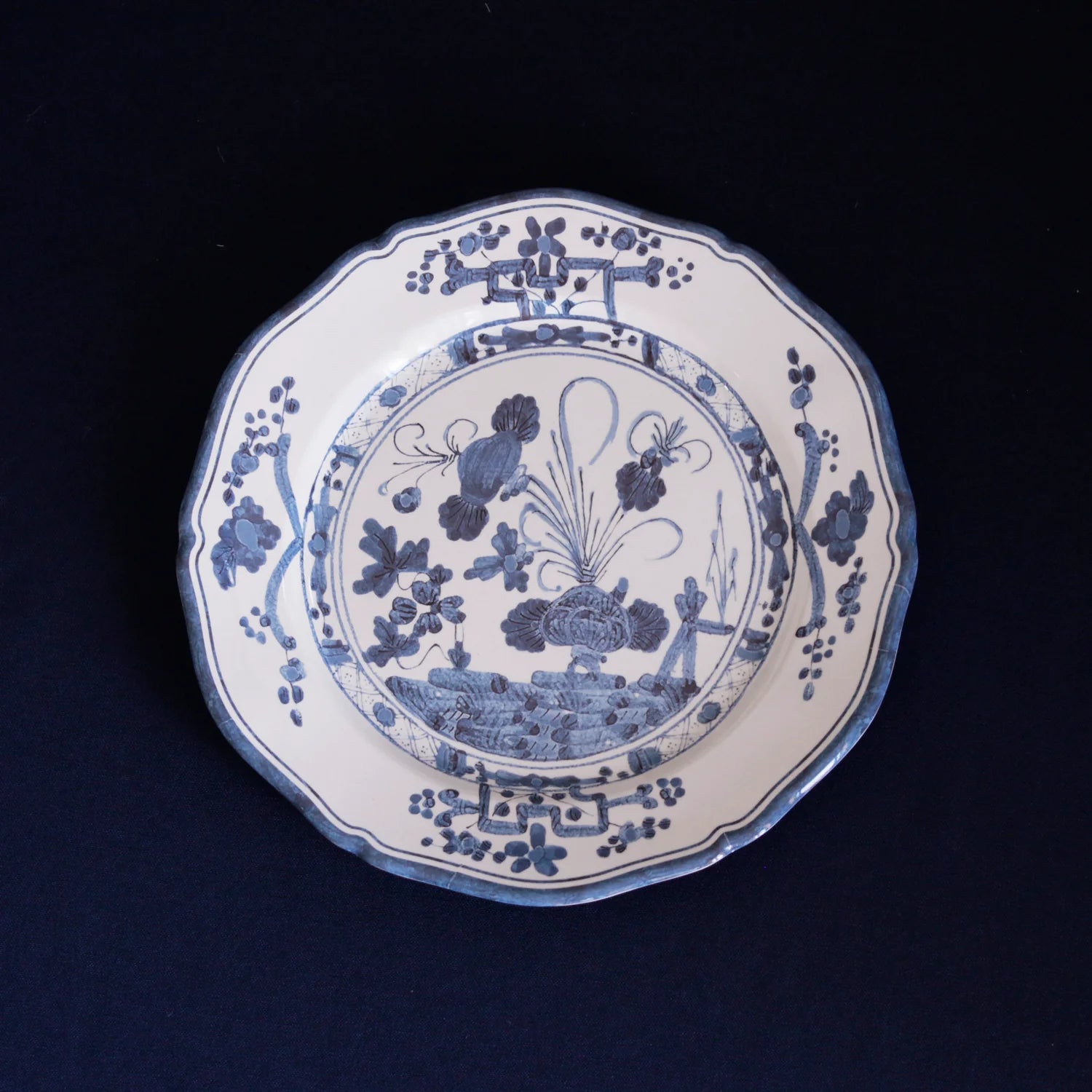 VIDA Faenza 11" Dinner Plate White & Blue | Beatriz Ball by Beatriz Ball