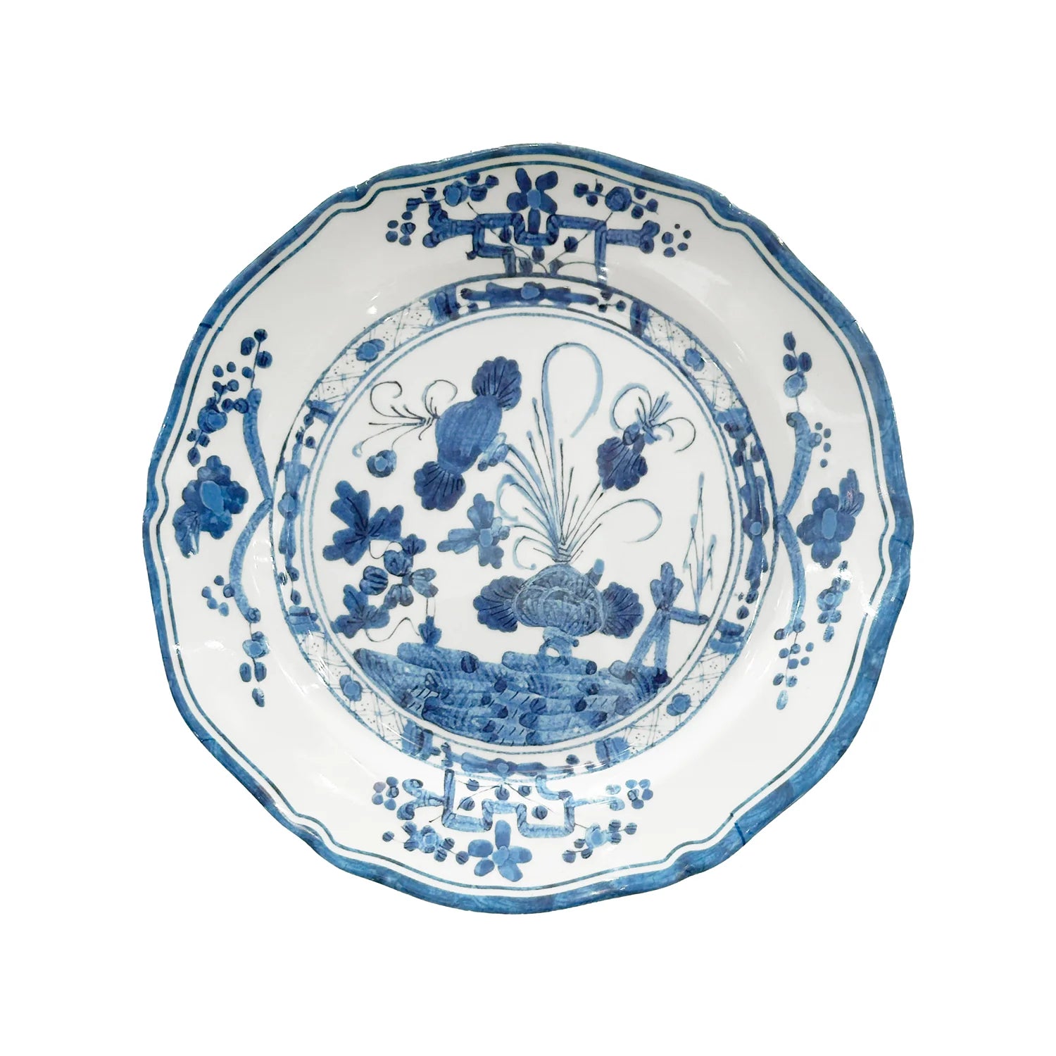 VIDA Faenza 9" Salad Plate– White & Blue | Beatriz Ball by Beatriz Ball