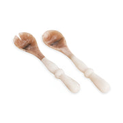 RESIN Alabaster Salad Servers – White Swirl | Beatriz Ball by Beatriz Ball