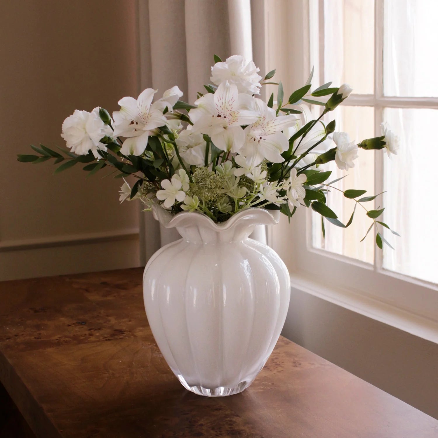 Vento Large Glass Vase – Creme by Beatriz Ball