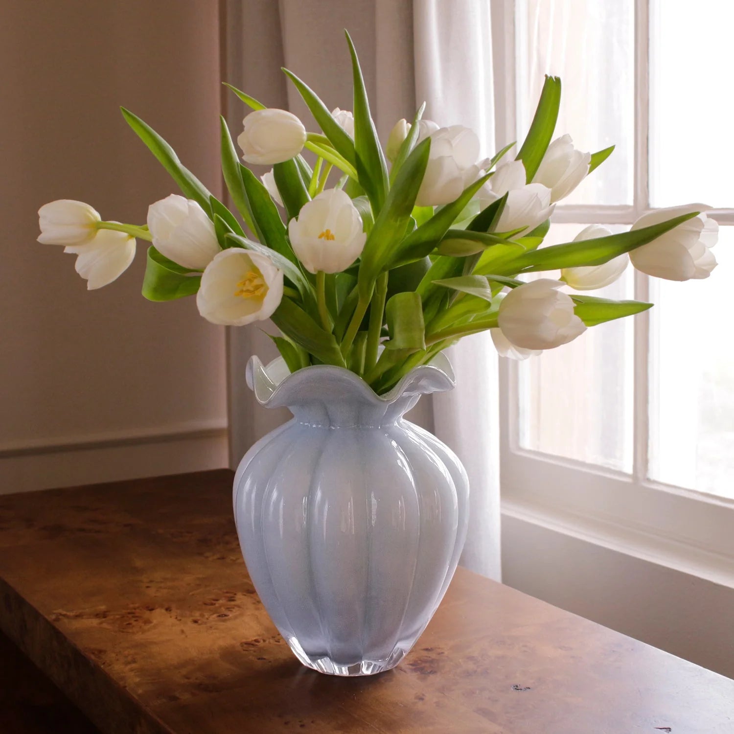 Vento Large Glass Vase – Periwinkle by Beatriz Ball