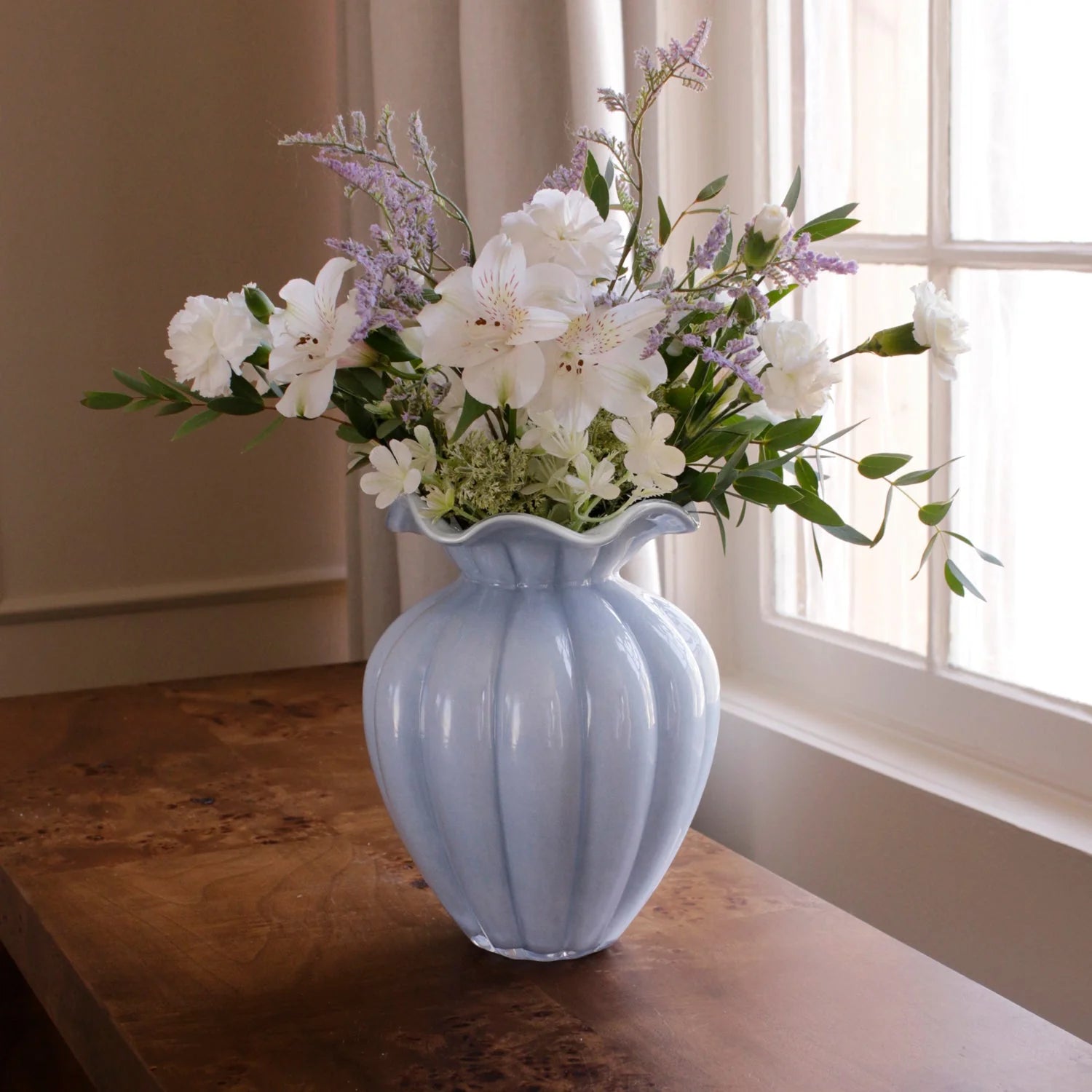Vento Large Glass Vase – Periwinkle by Beatriz Ball