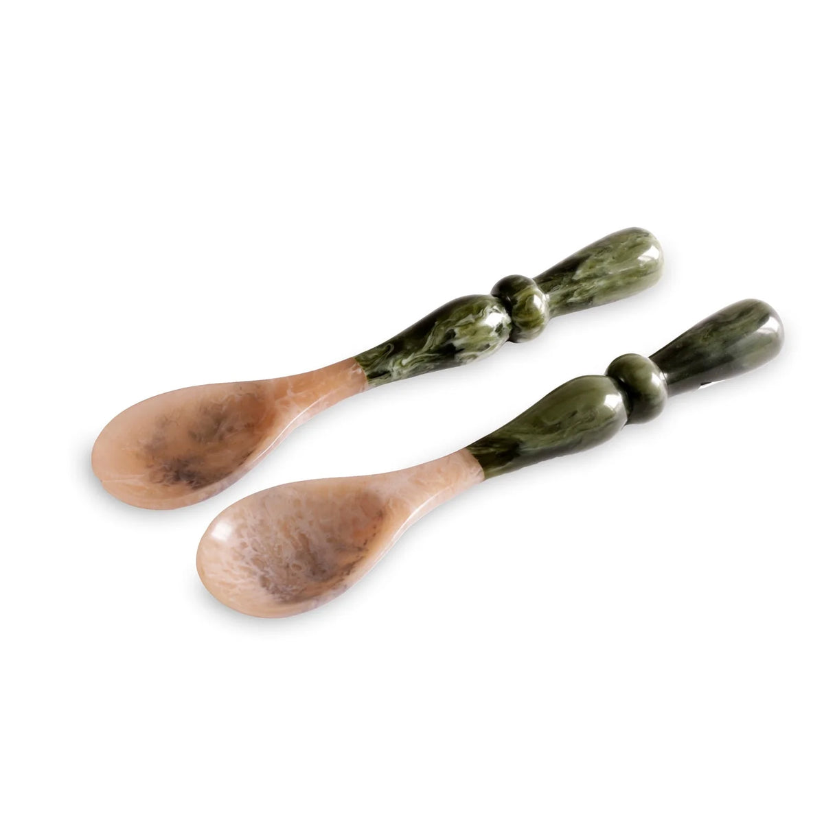 RESIN Malachite Salad Servers – Green | Beatriz Ball