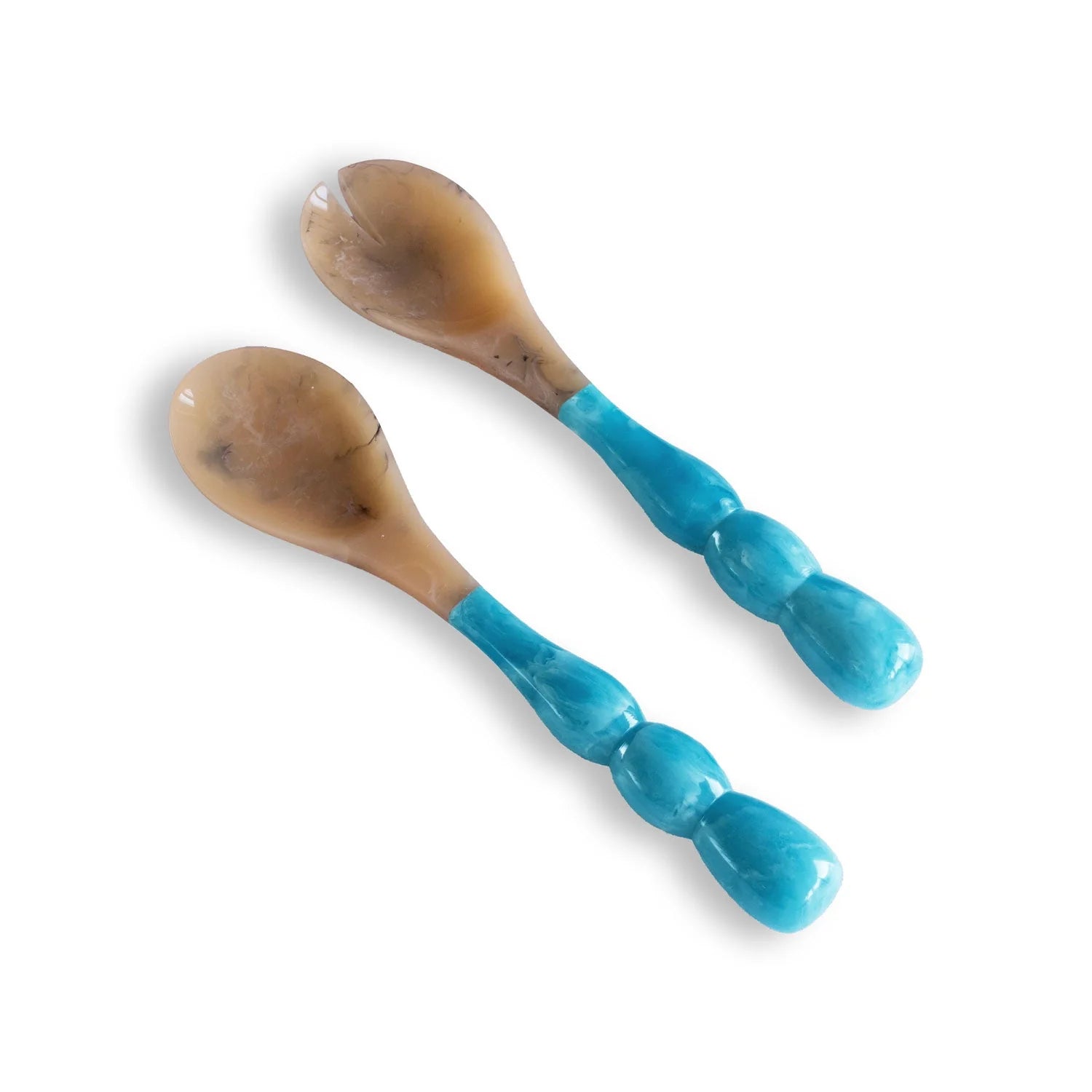 RESIN Rio Bubble Salad Servers – Turquoise | Beatriz Ball by Beatriz Ball