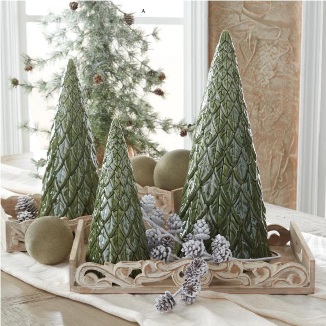 Ceramic Green Leaf Christmas Tree