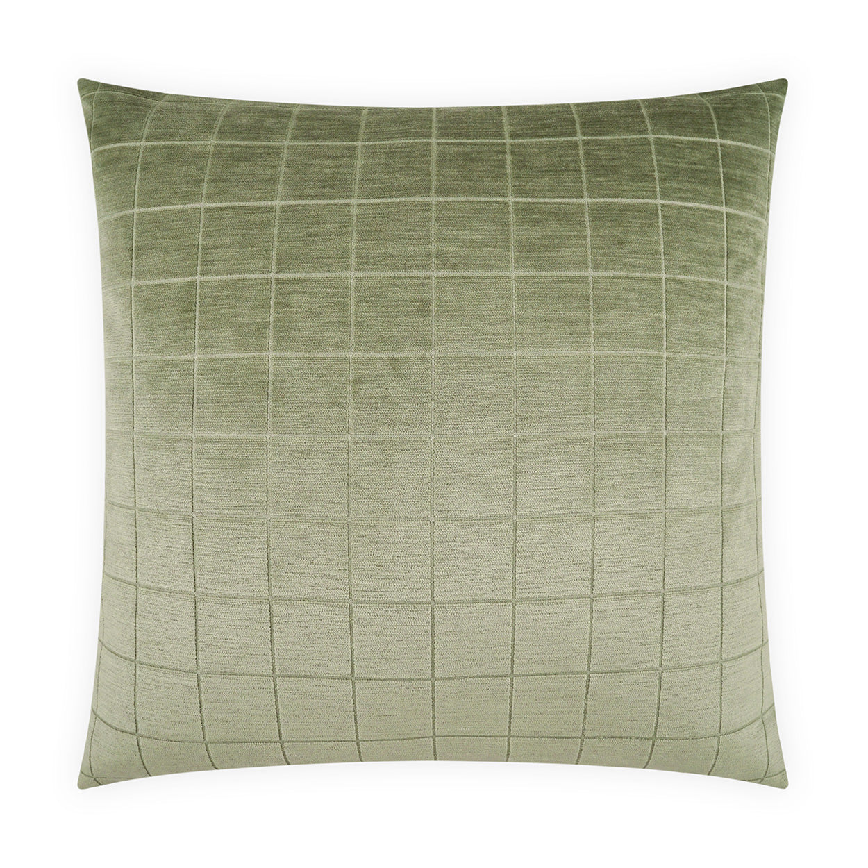 Camden Check-Aloe Pillow by DV KAP