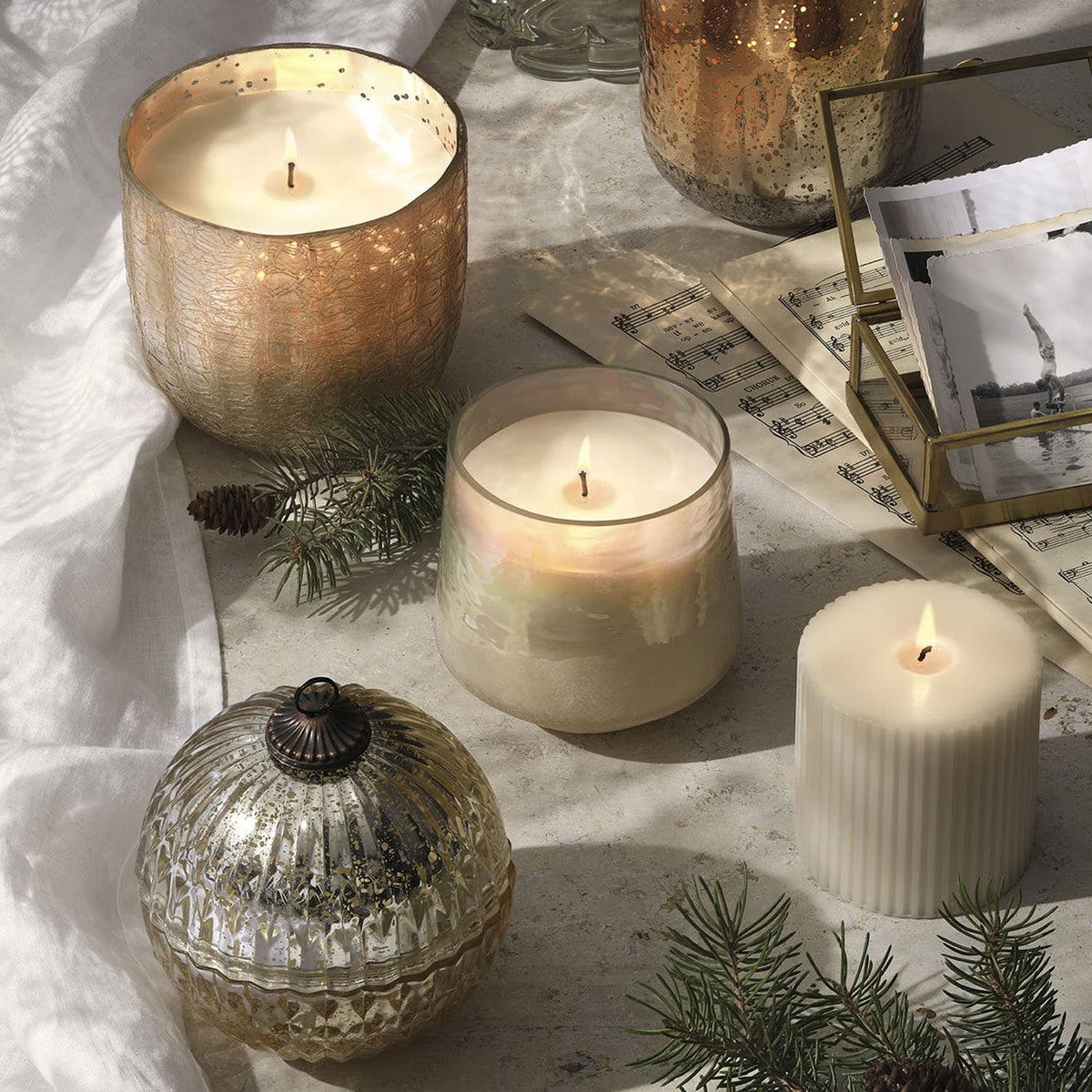 Winter White Glass Ornament Candle | Illume